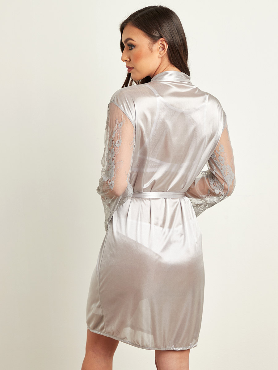 روب بأكمام الدانتيل مع حزام وثونج من ستايلي-women-clothing-nightwear-robes-image-3