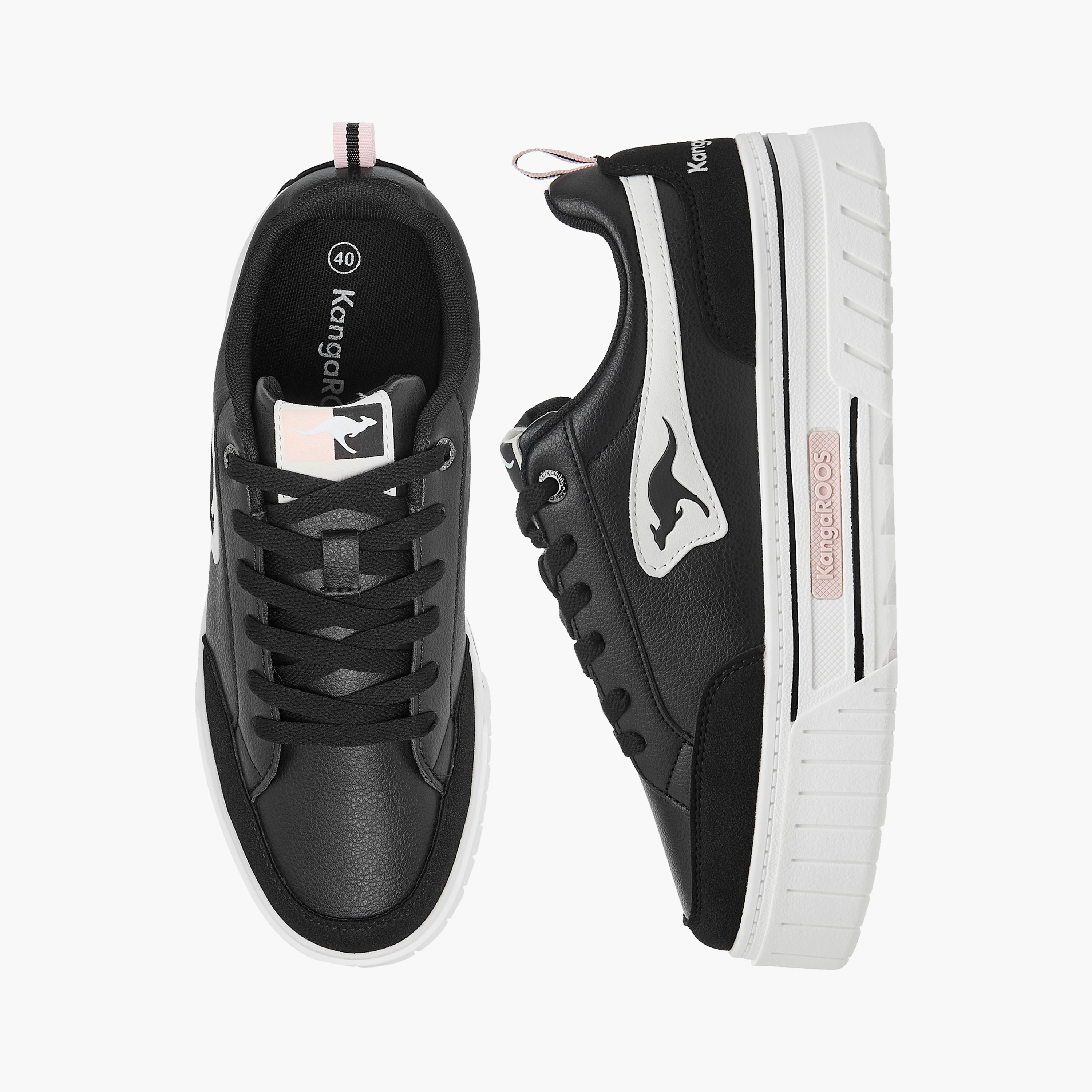 KangaROOS Women's Panelled Lace-Up Sneakers-women-shoes-sneakers-image-1