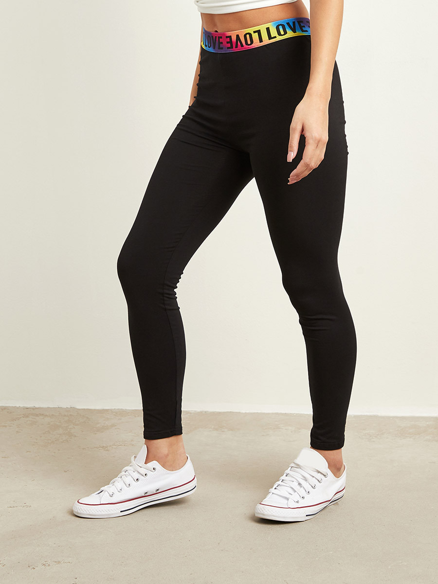 Styli Love Waistband Print Detail Leggings-women-clothing-leggings-image-1