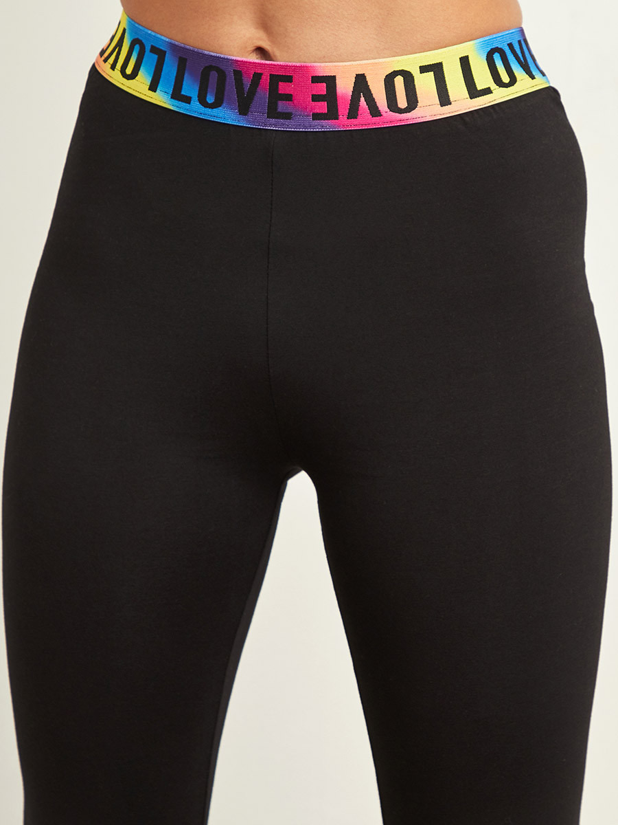 Styli Love Waistband Print Detail Leggings-women-clothing-leggings-image-4
