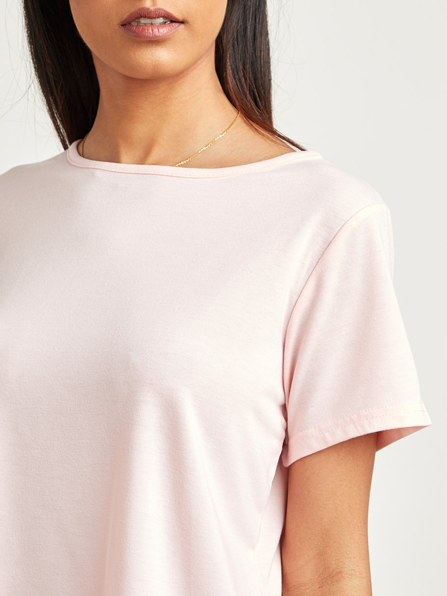 مجموعة من بلوزة سادة وشورت مطبوع من ستايلي-women-clothing-nightwear-pyjamas-longsets-image-4
