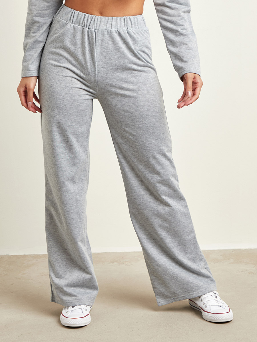 مجموعة من بلوزة بتصميم ربطة وبنطلون بأرجل واسعة من ستايلي-women-clothing-nightwear-pyjamas-longsets-image-4