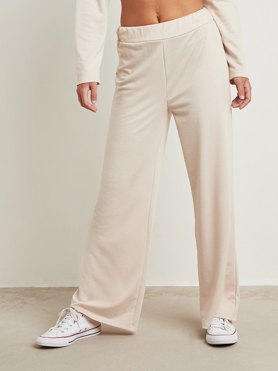 Styli Solid Front Tie Up Top and Pants Lounge Set-women-clothing-nightwear-pyjamas-bottoms-image-3