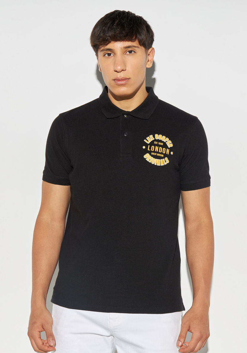 Buy Men's Lee Cooper Embroidered Polo T-shirt with Short Sleeves Online ...