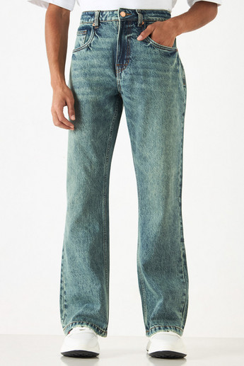 Shop Lee Cooper Bootcut Jeans with Pockets Online Splash UAE
