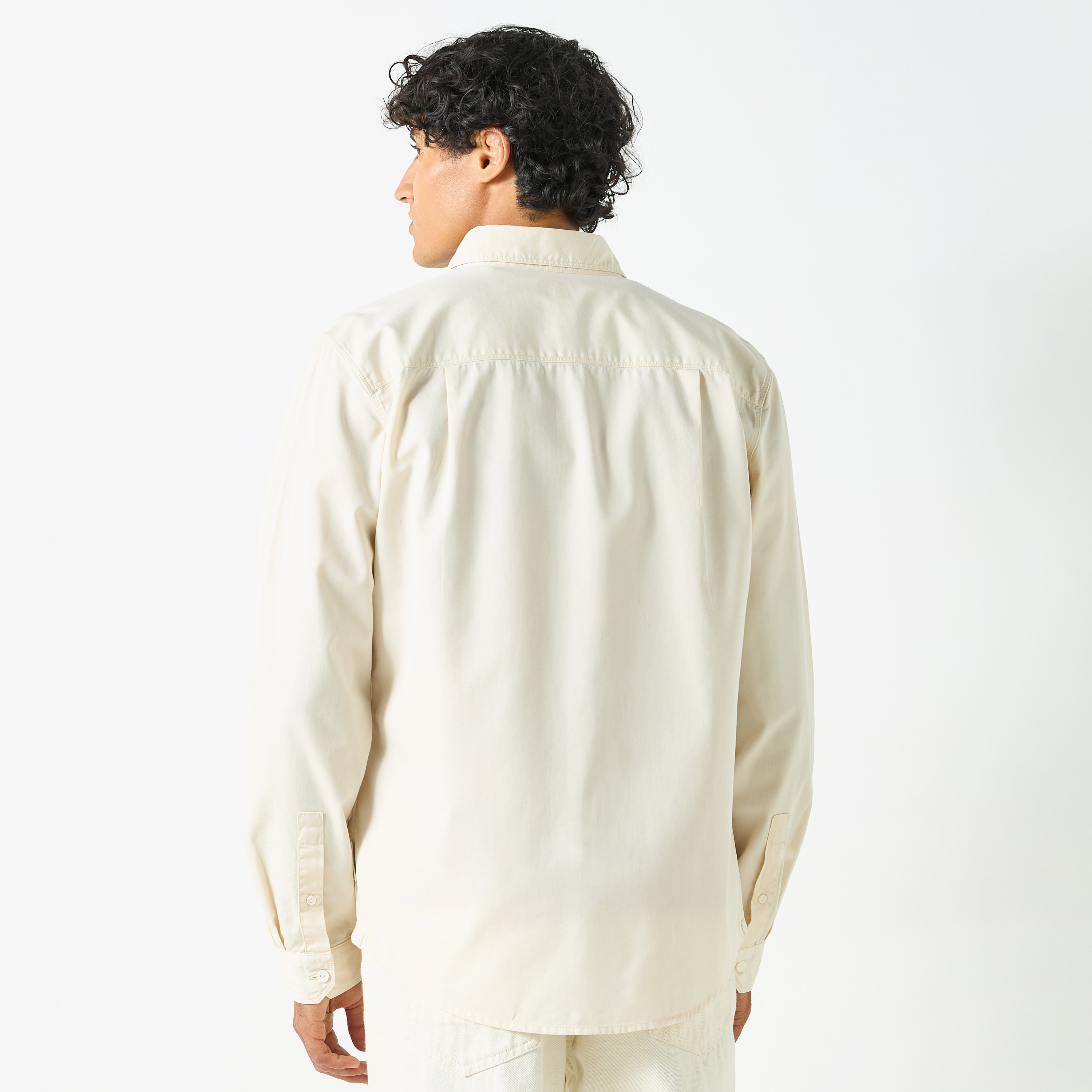 Lee Cooper Solid Shirt with Pocket and Long Sleeves-men-clothing-shirts-image-17
