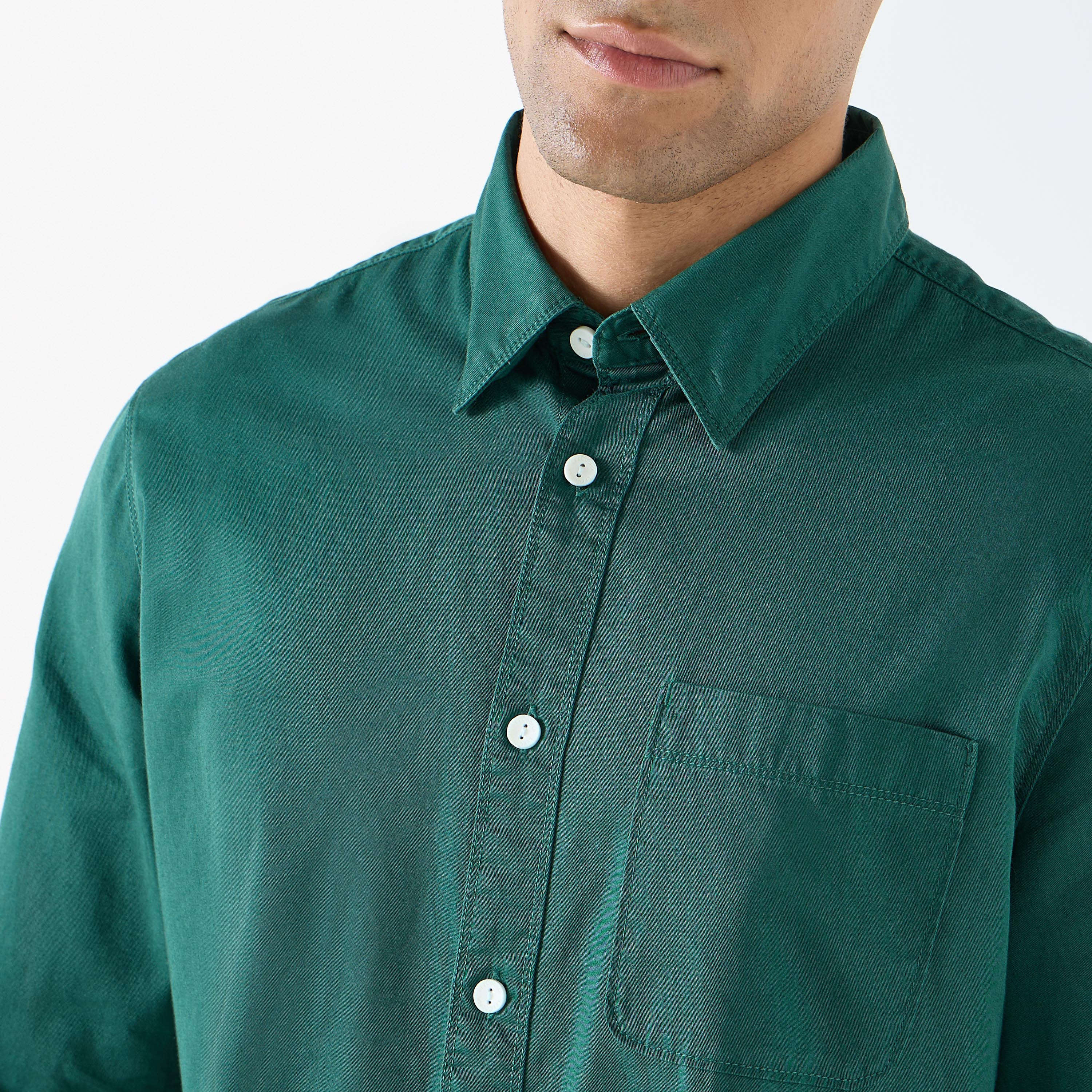 Lee Cooper Solid Shirt with Pocket and Long Sleeves-men-clothing-shirts-image-9