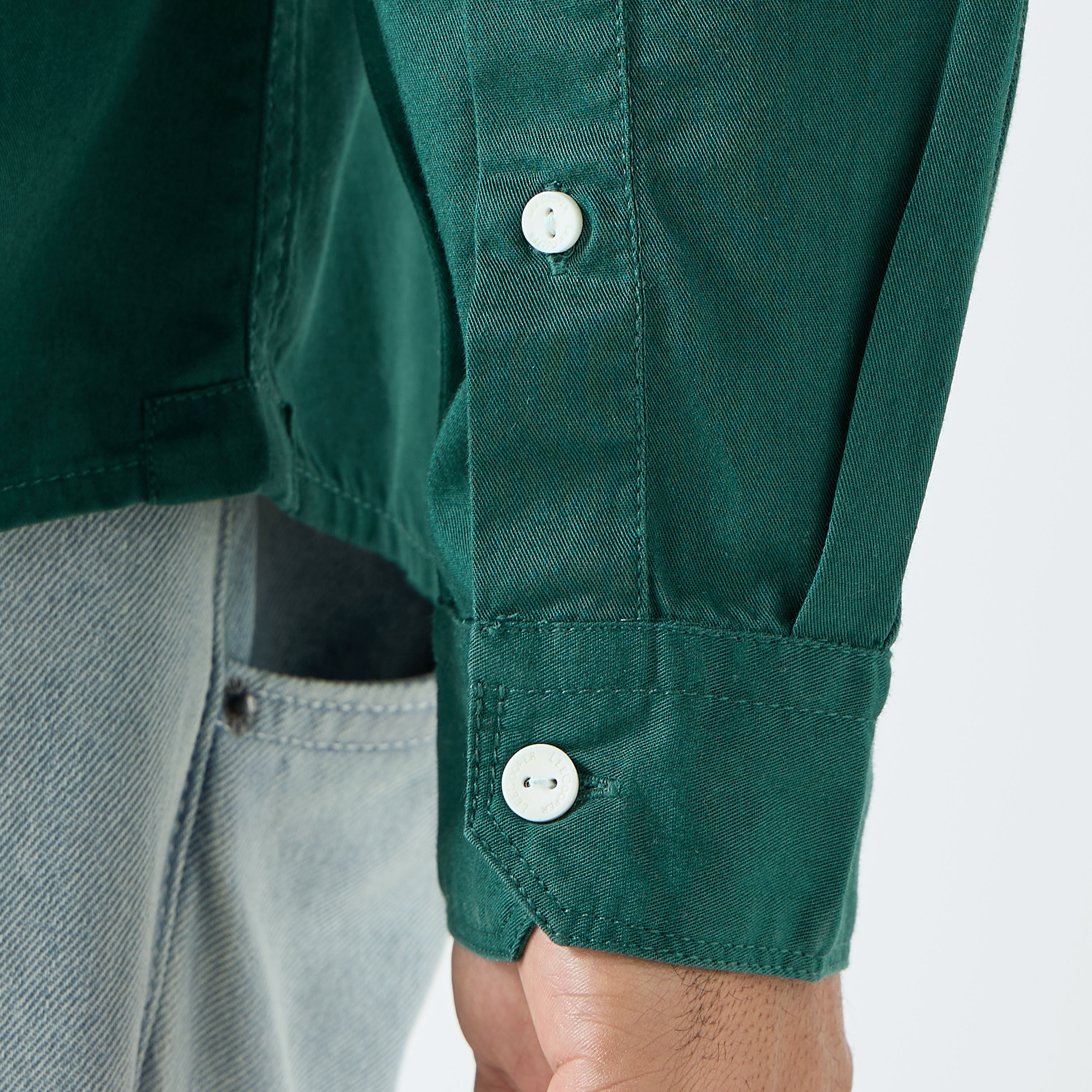 Lee Cooper Solid Shirt with Pocket and Long Sleeves-men-clothing-shirts-image-10