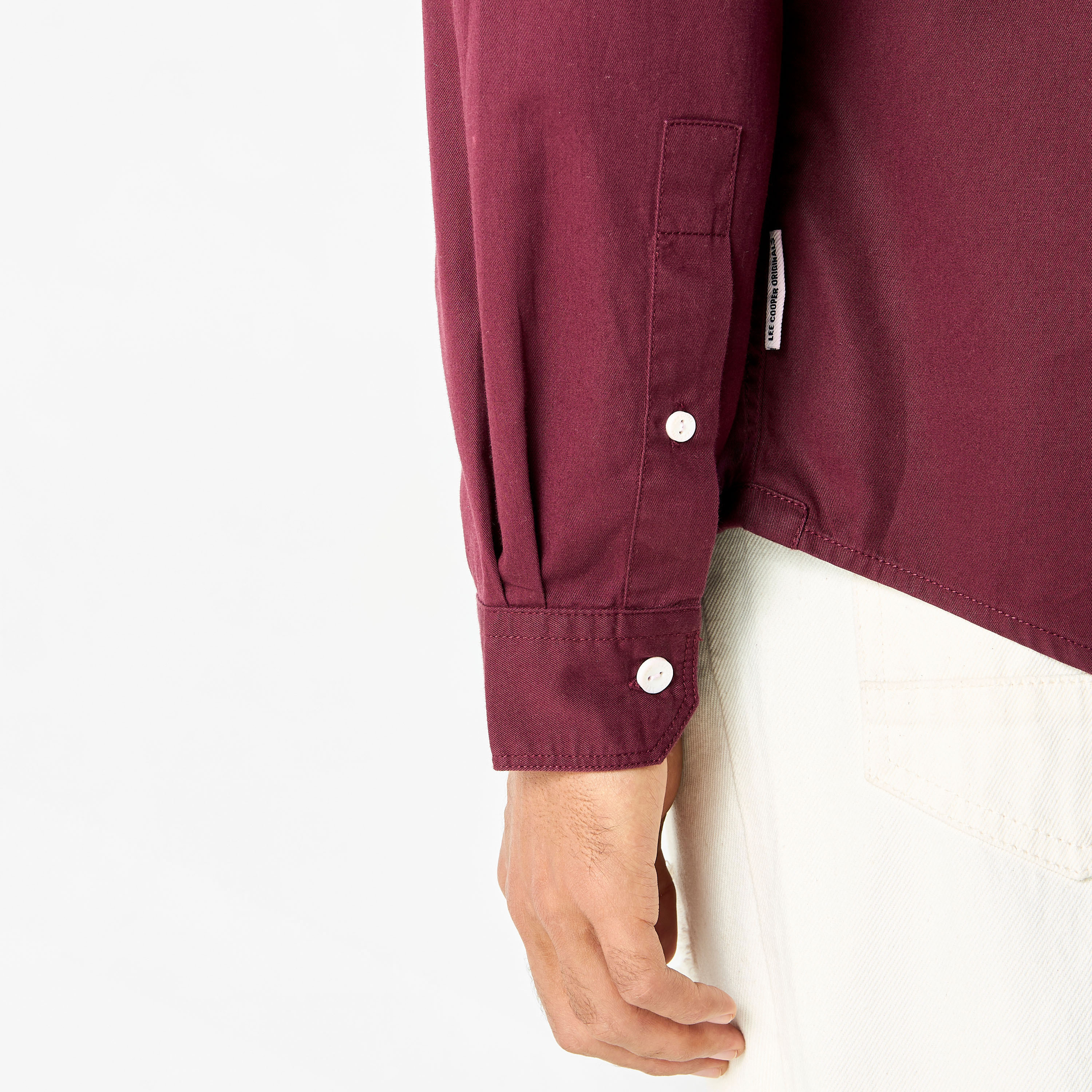 Lee Cooper Solid Shirt with Pocket and Long Sleeves-men-clothing-shirts-image-23