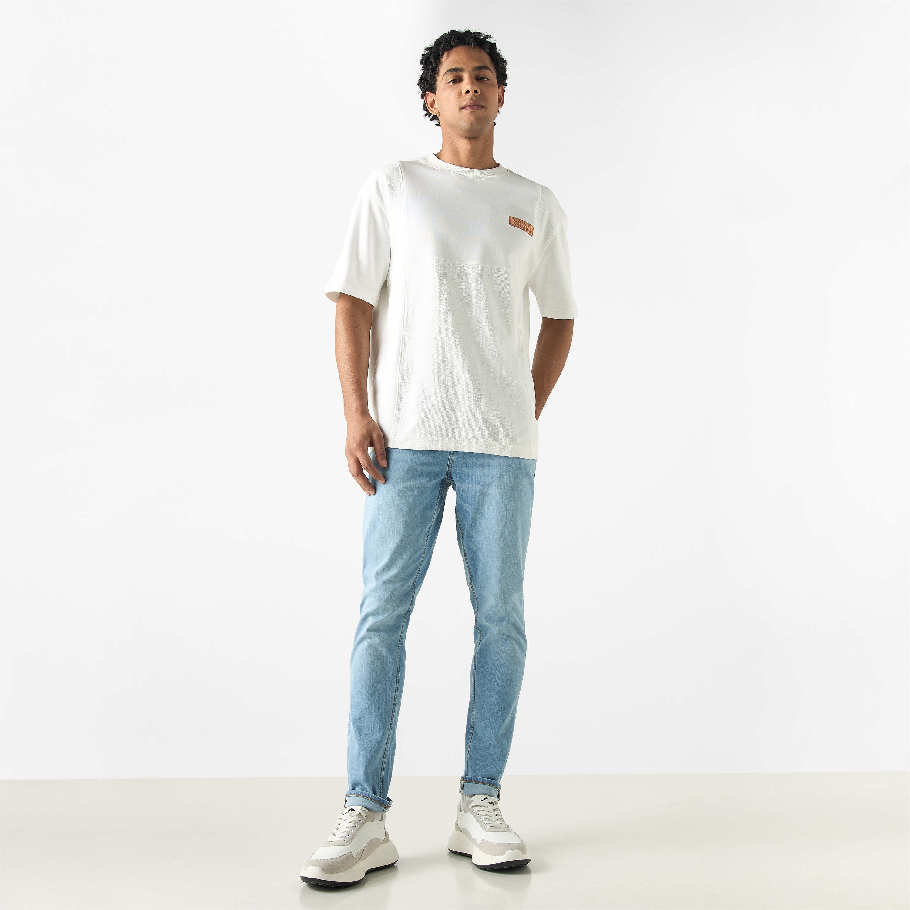 Lee Cooper Skinny Fit Mid-Rise Jeans with Pockets-men-clothing-bottoms-jeans-image-2