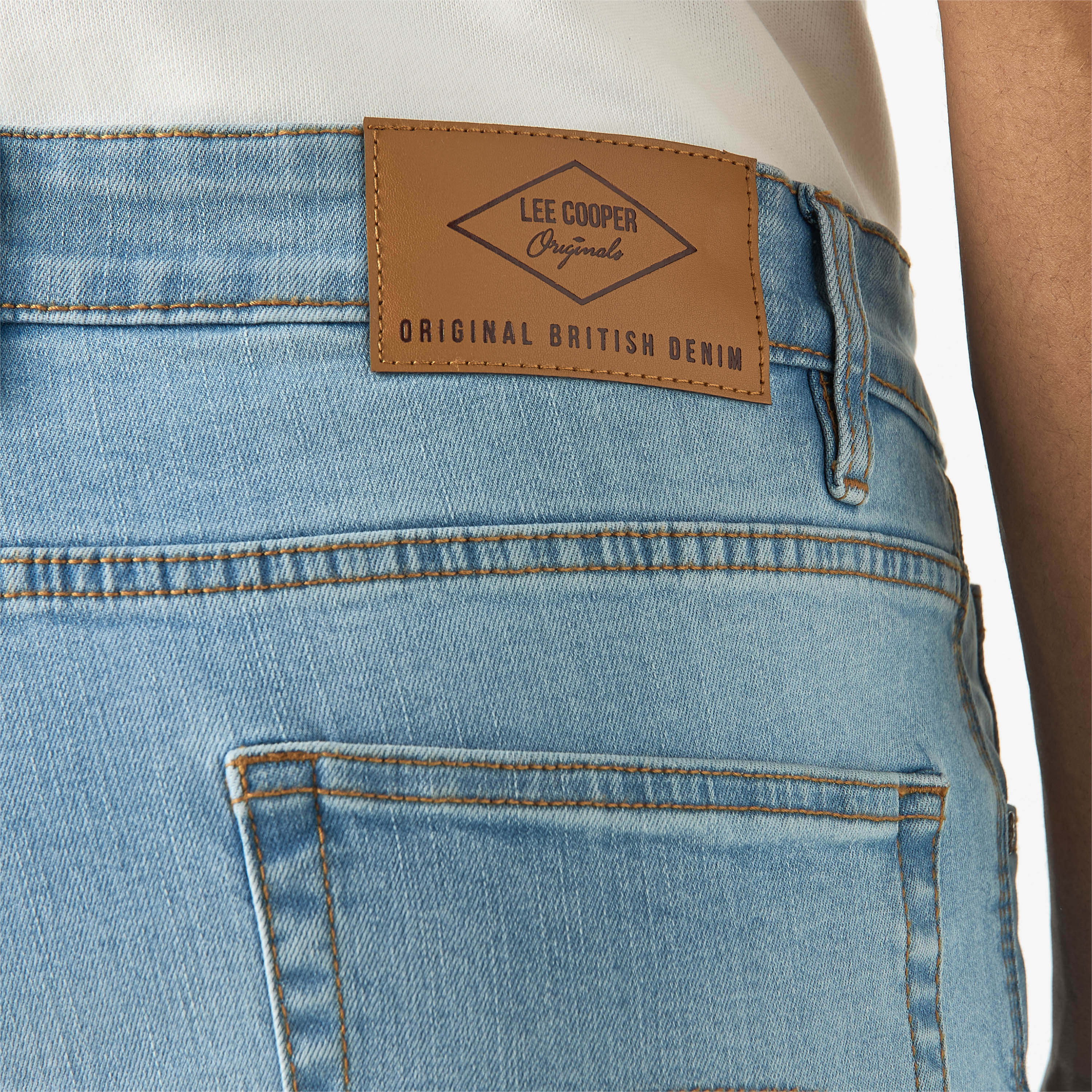 Lee Cooper Skinny Fit Mid-Rise Jeans with Pockets-men-clothing-bottoms-jeans-image-5