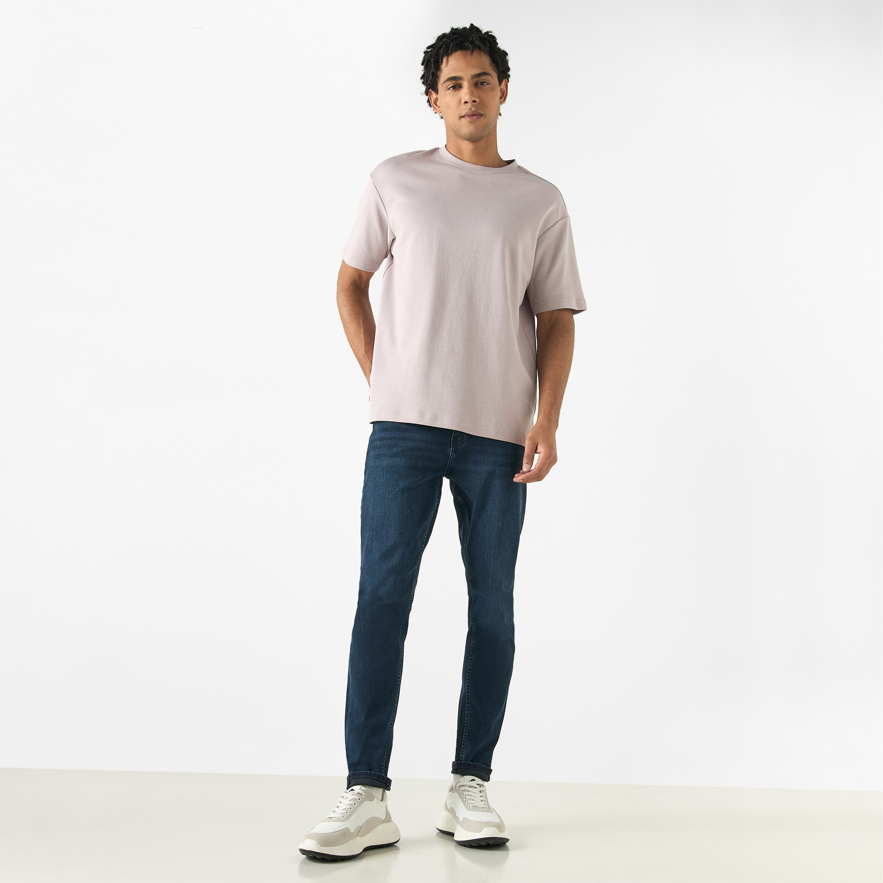 Lee Cooper Skinny Fit Mid-Rise Jeans with Pockets-men-clothing-bottoms-jeans-image-2