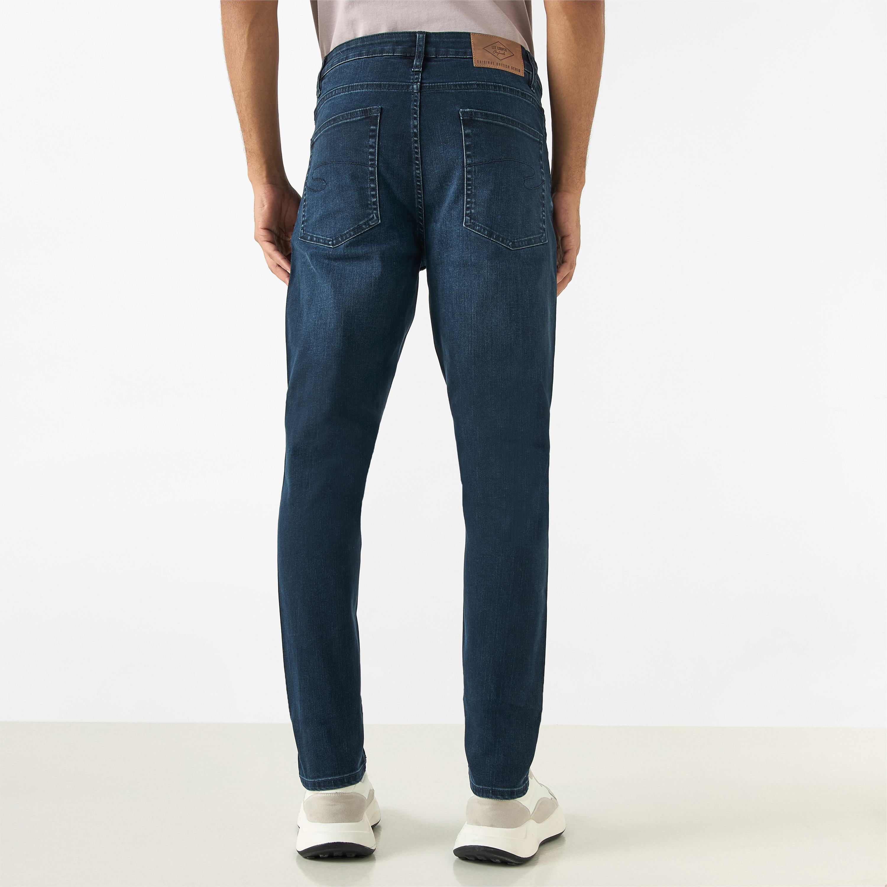 Lee Cooper Skinny Fit Mid-Rise Jeans with Pockets-men-clothing-bottoms-jeans-image-3