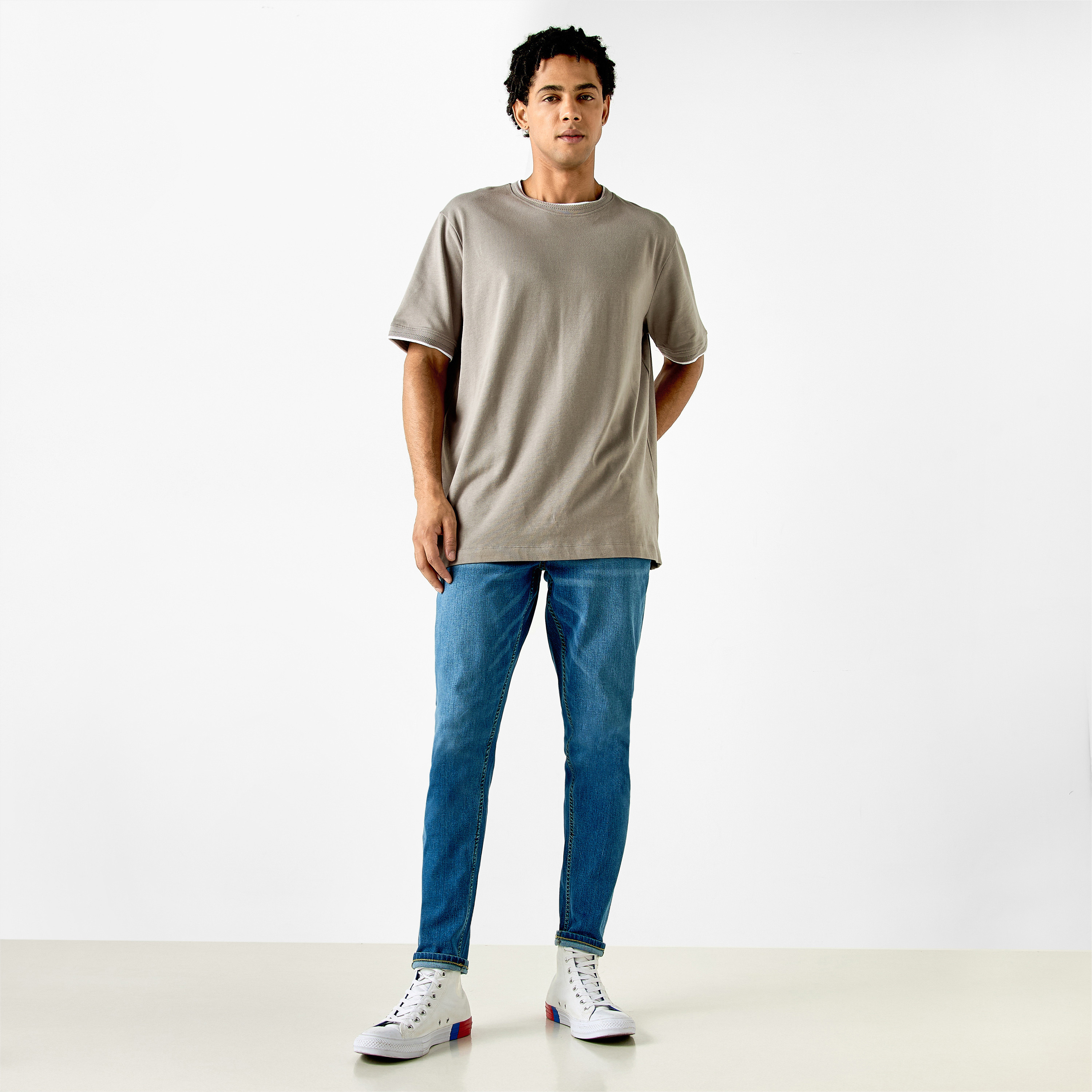 Lee Cooper Skinny Fit Mid-Rise Jeans with Pockets-men-clothing-bottoms-jeans-image-2