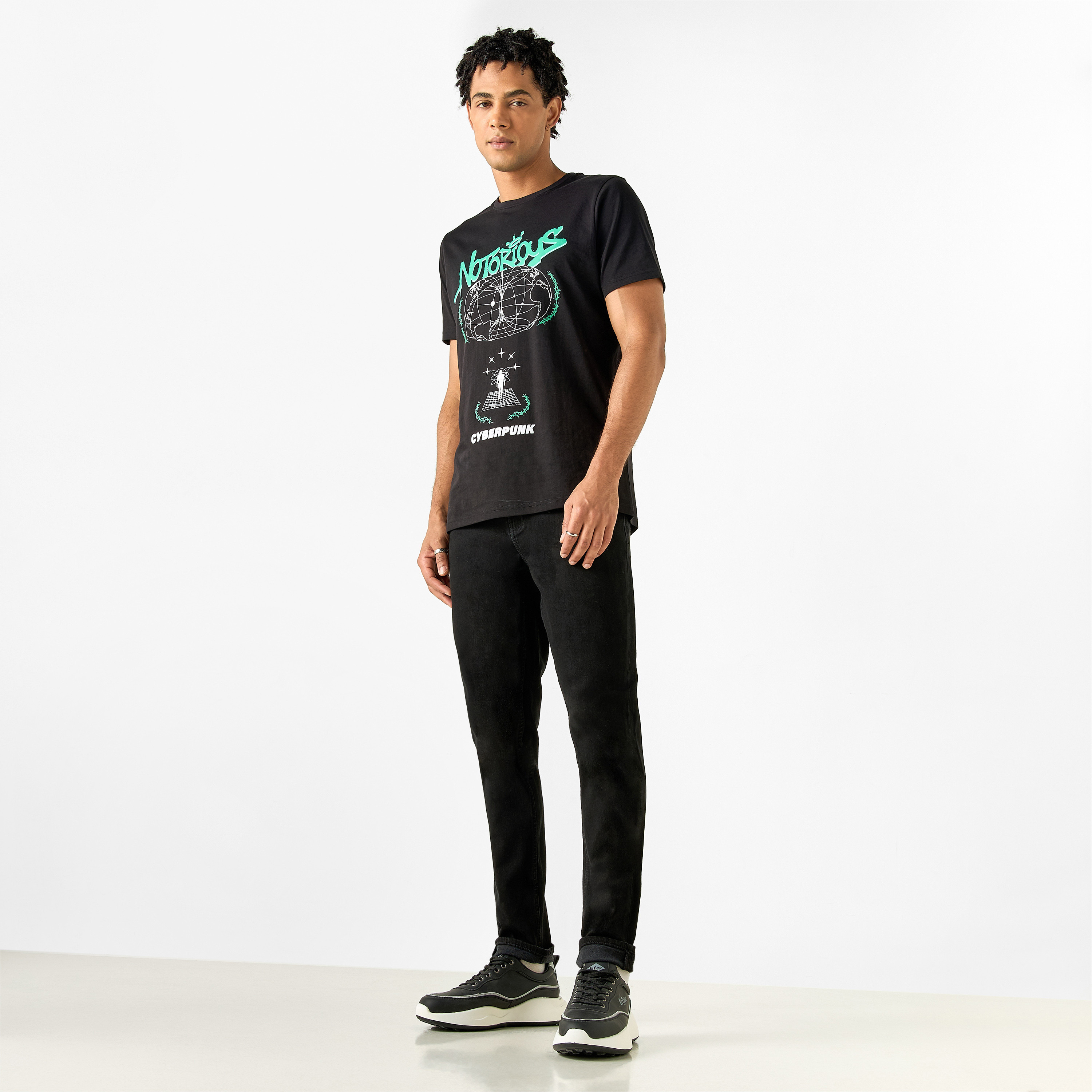 Lee Cooper Skinny Fit Mid-Rise Jeans with Pockets-men-clothing-bottoms-jeans-image-2