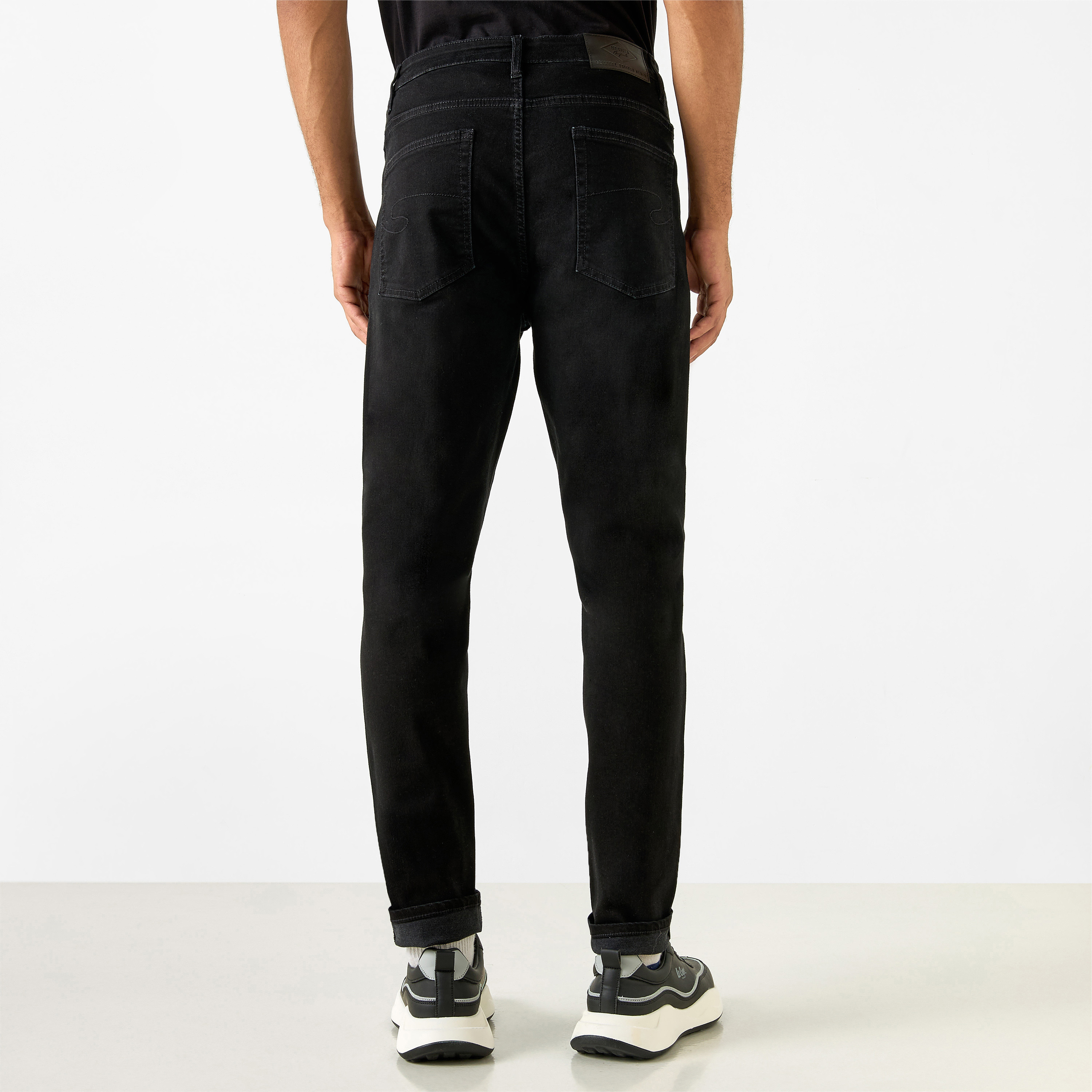 Lee Cooper Skinny Fit Mid-Rise Jeans with Pockets-men-clothing-bottoms-jeans-image-3