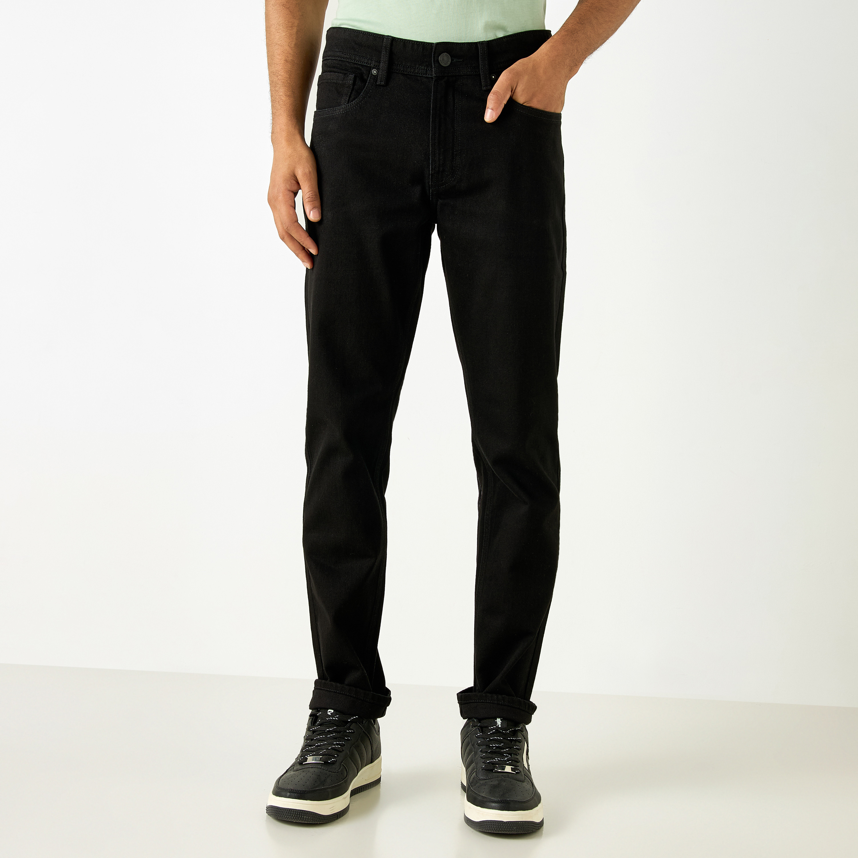 Lee Cooper Slim Fit Jeans with Pockets-men-clothing-bottoms-jeans-image-1