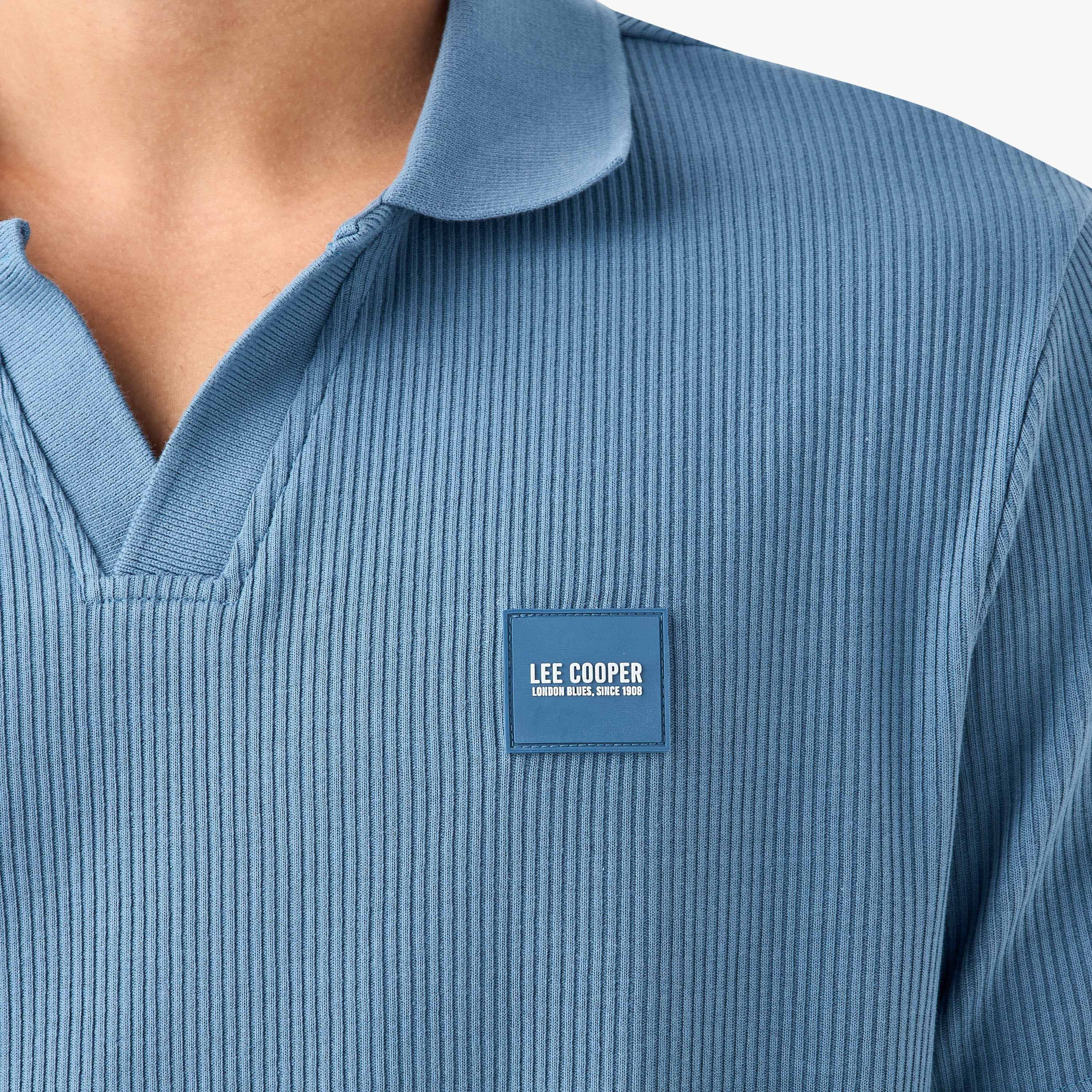 Lee Cooper Textured Polo T-shirt with Short Sleeves-men-clothing-tshirtsandpolos-polos-image-4