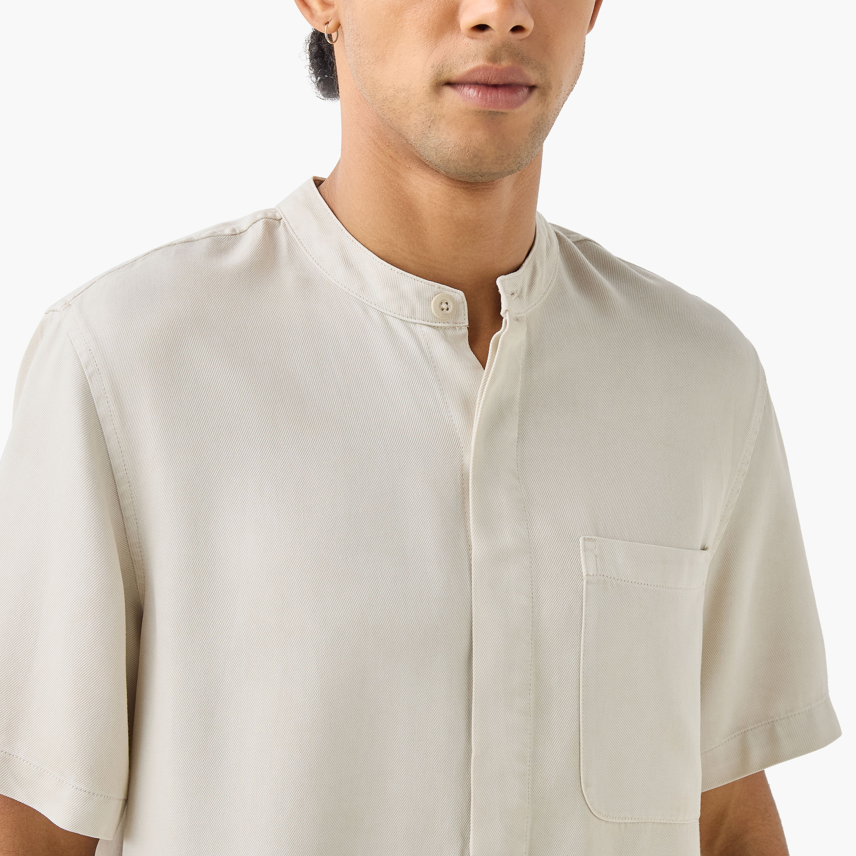 Lee Cooper Regular Fit Shirt with Chest Pocket-men-clothing-shirts-image-4