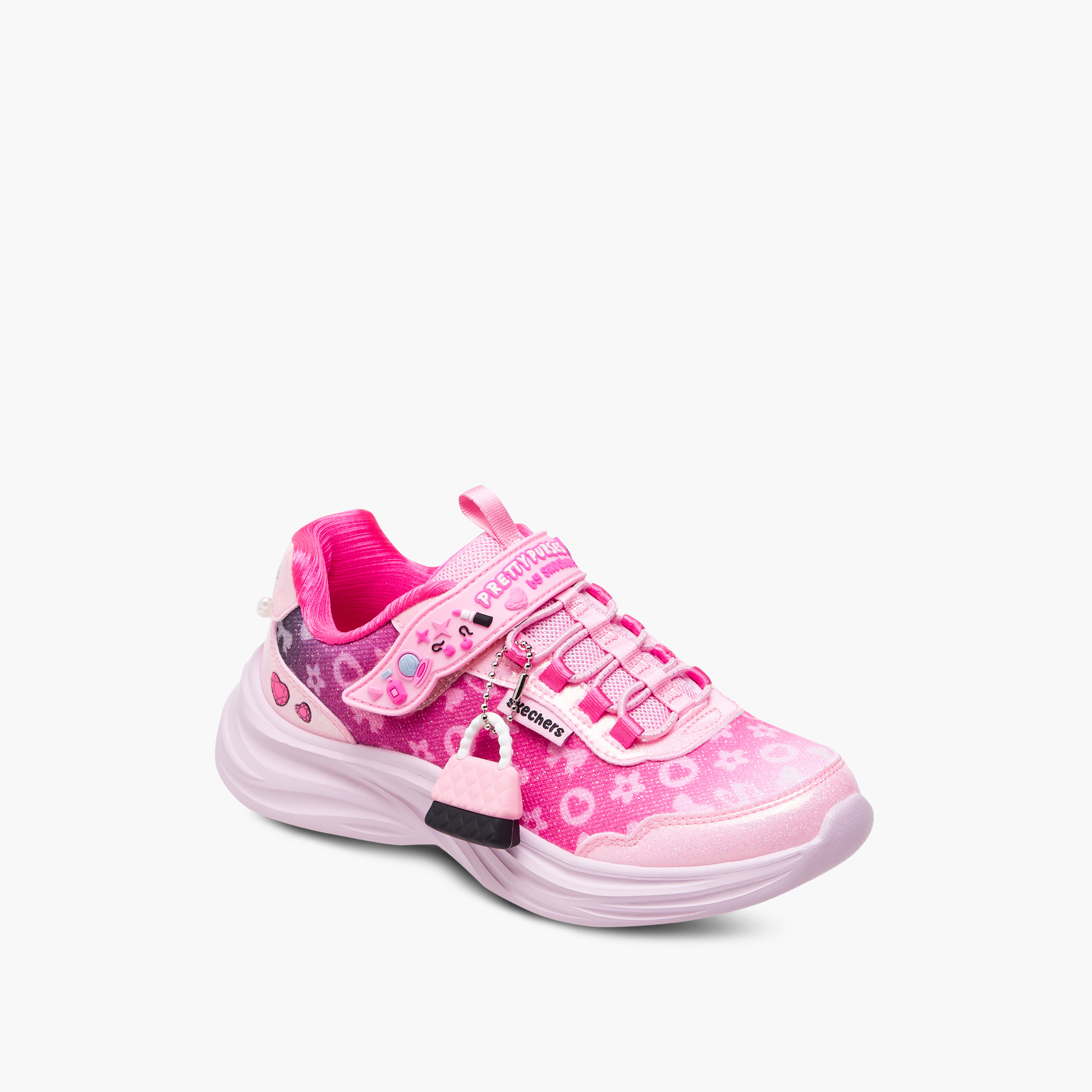 Skechers Girls Power Jams Hook & Loop Running Shoes-girls-shoes-sports-image-2