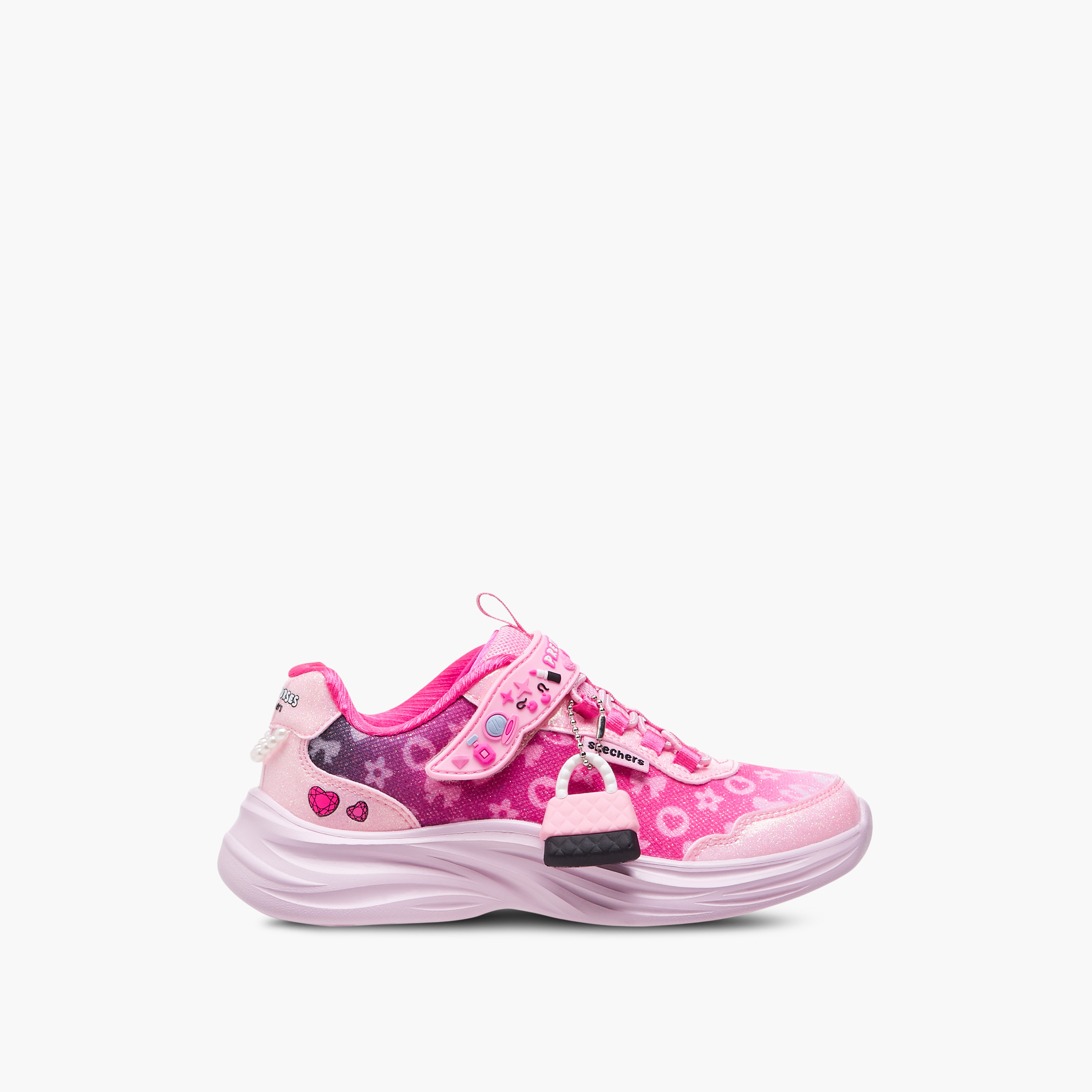 Skechers Girls Power Jams Hook & Loop Running Shoes-girls-shoes-sports-image-3
