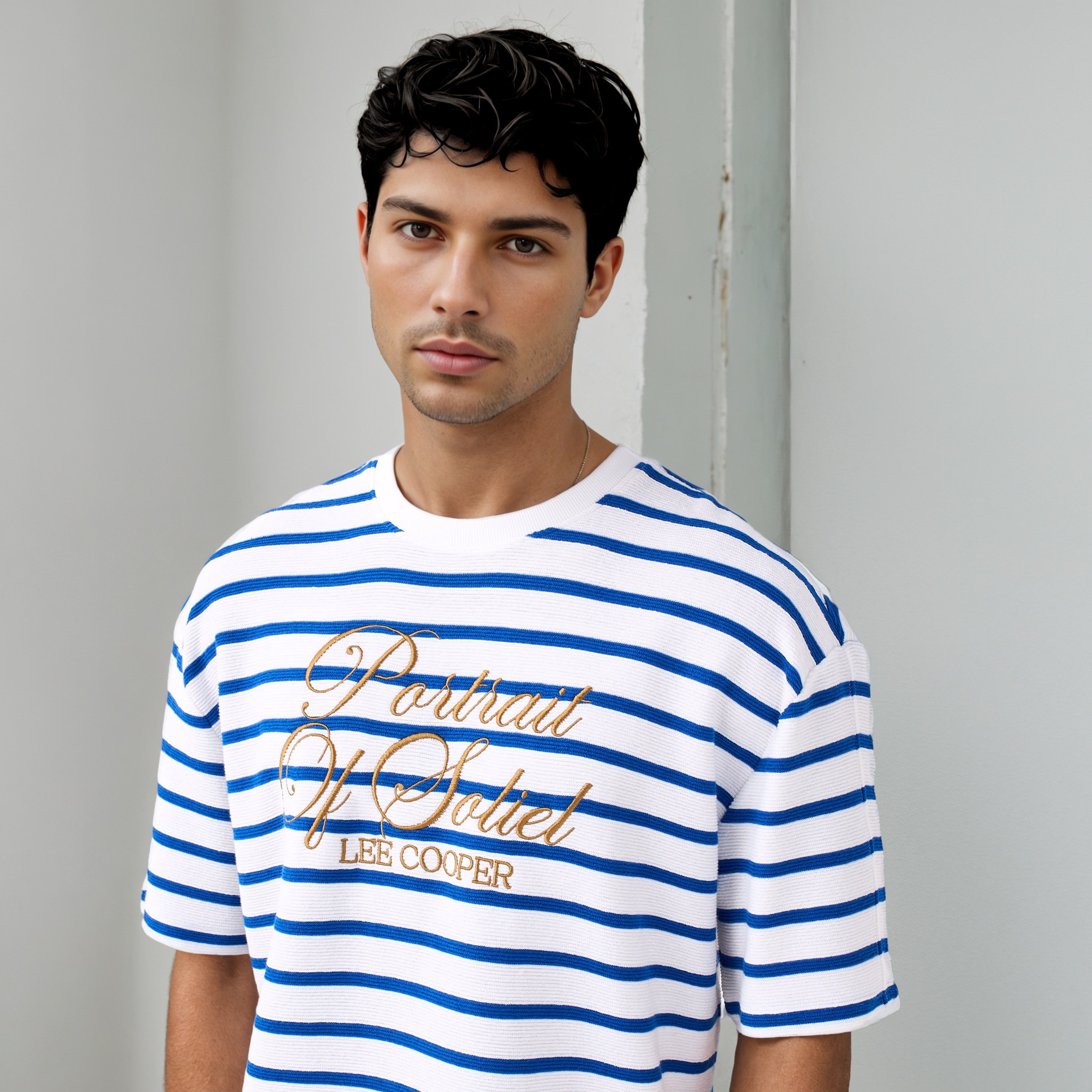 Lee Cooper Striped T-shirt with Chest Embroidery-men-clothing-tshirtsandpolos-tshirts-image-4