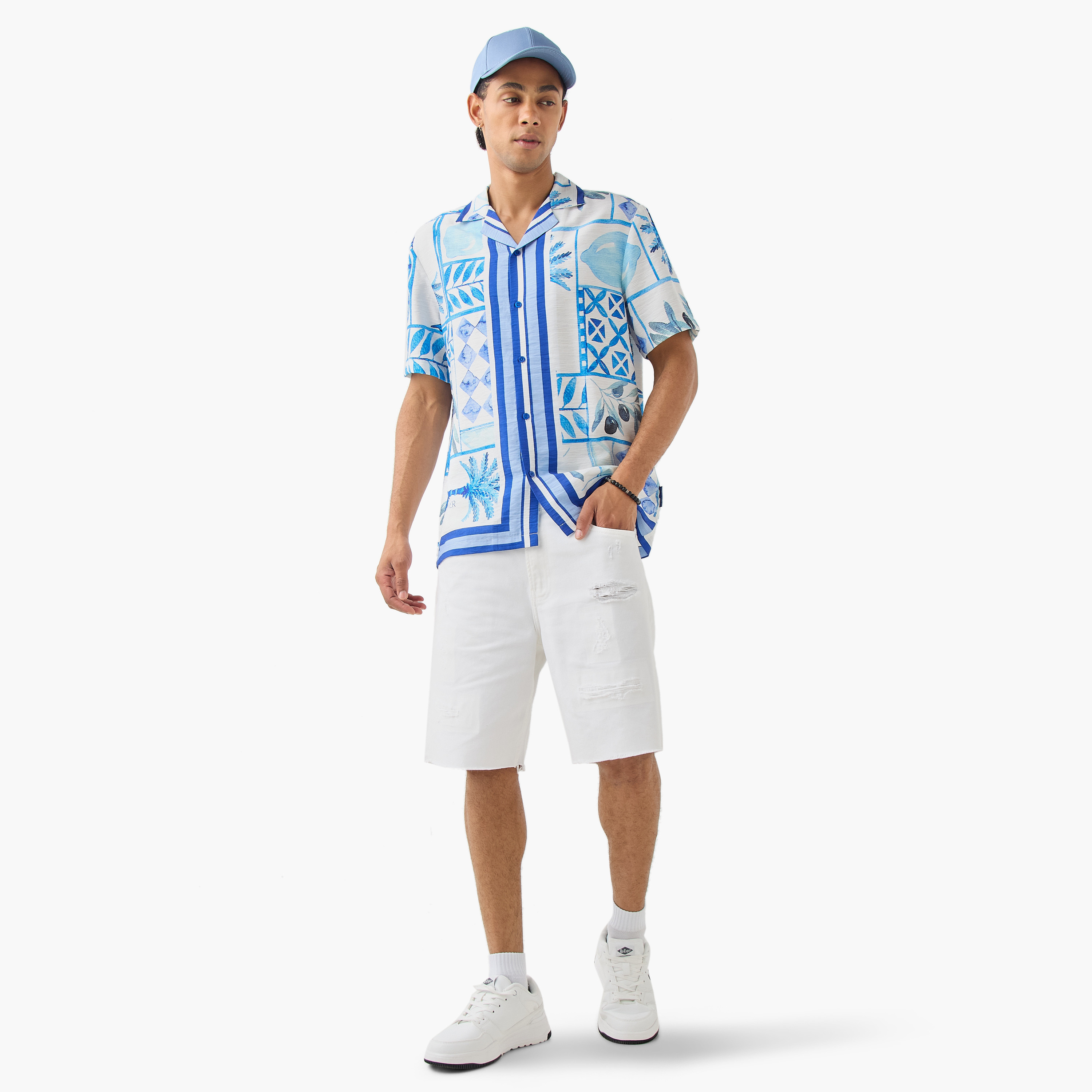 Lee Cooper All-Over Print Camp Collar Shirt-men-clothing-shirts-image-2