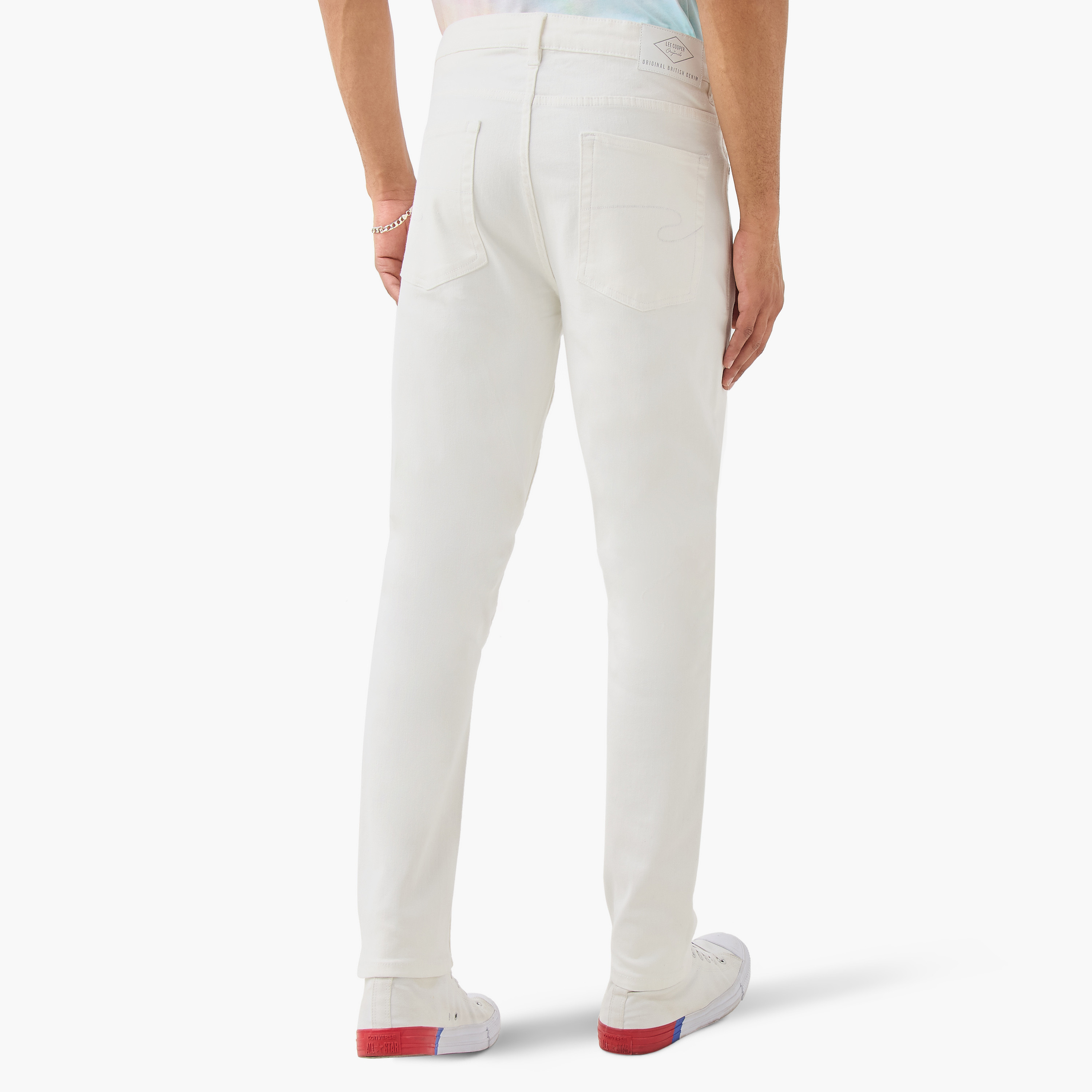 Lee Cooper Skinny Fit Jeans with Button Closure and Pockets-men-clothing-jeans-image-3