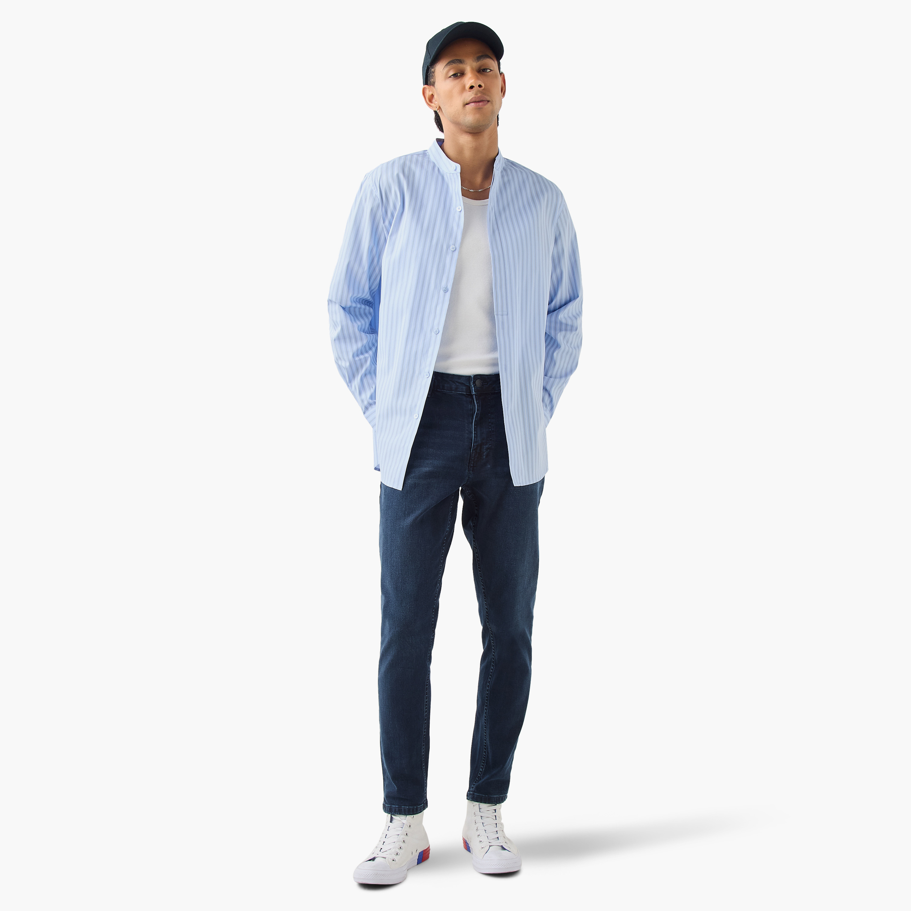 بنطلون جينز ضيق بزر إغلاق وجيوب من لي كوبر-men-clothing-jeans-image-2
