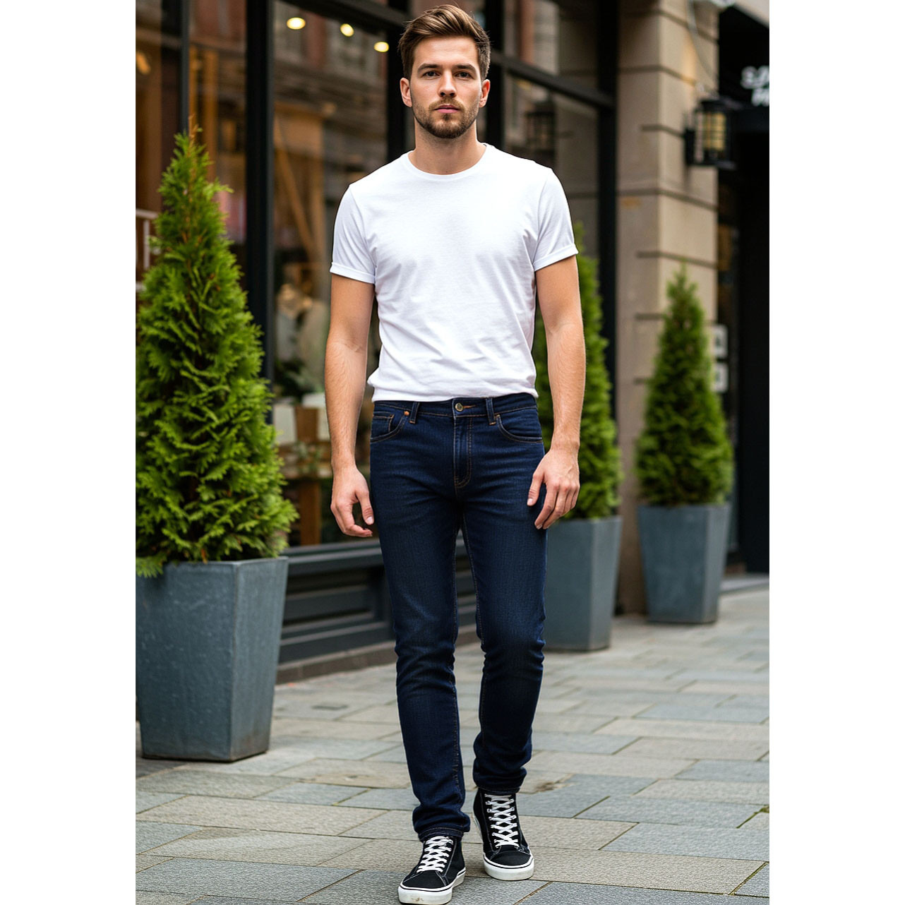بنطلون جينز بقصّة سليم للرجال من لي كوبر-men-clothing-jeans-image-2