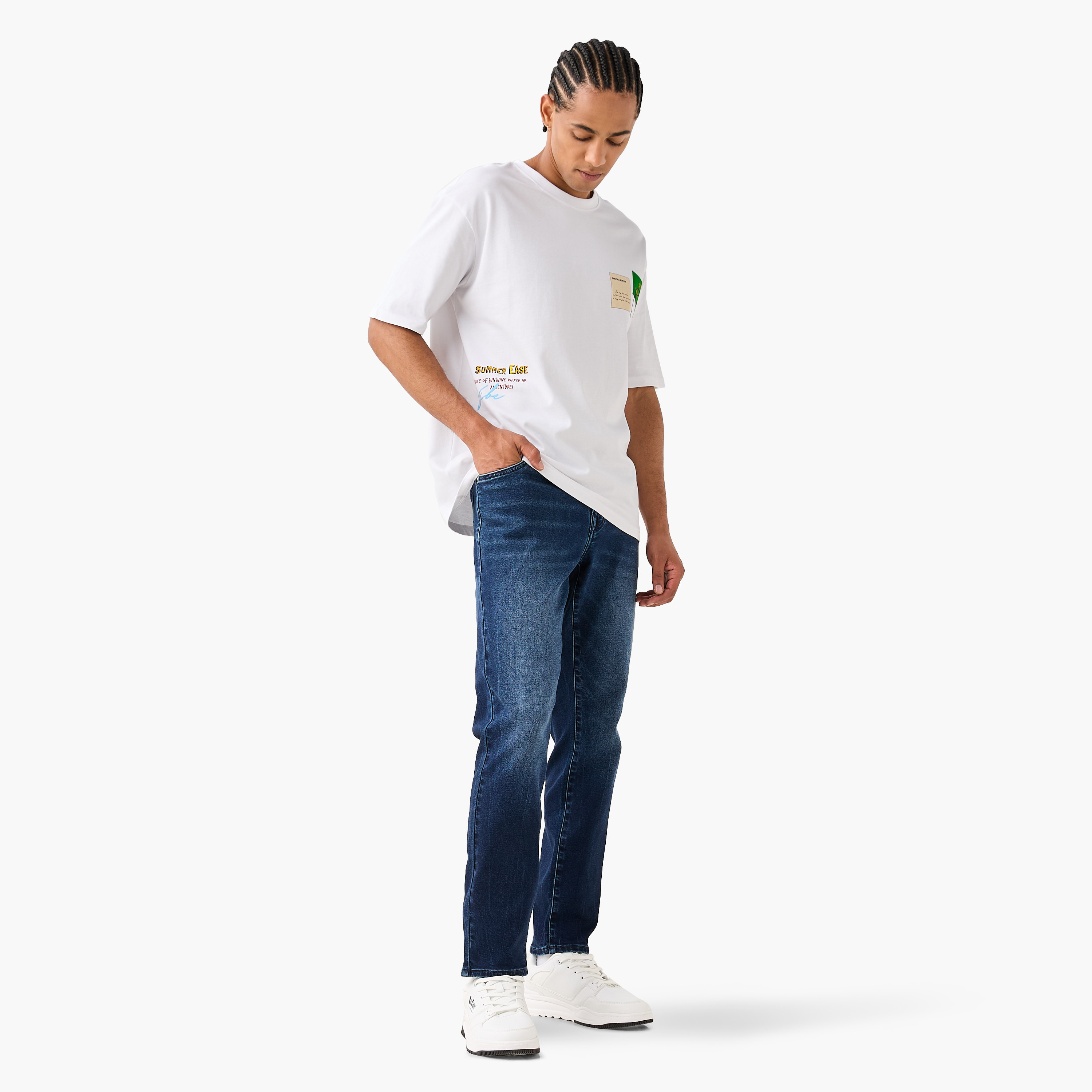 بنطلون جينز بقصة سليم مع جيوب من لي كوبر-men-clothing-bottoms-jeans-image-2