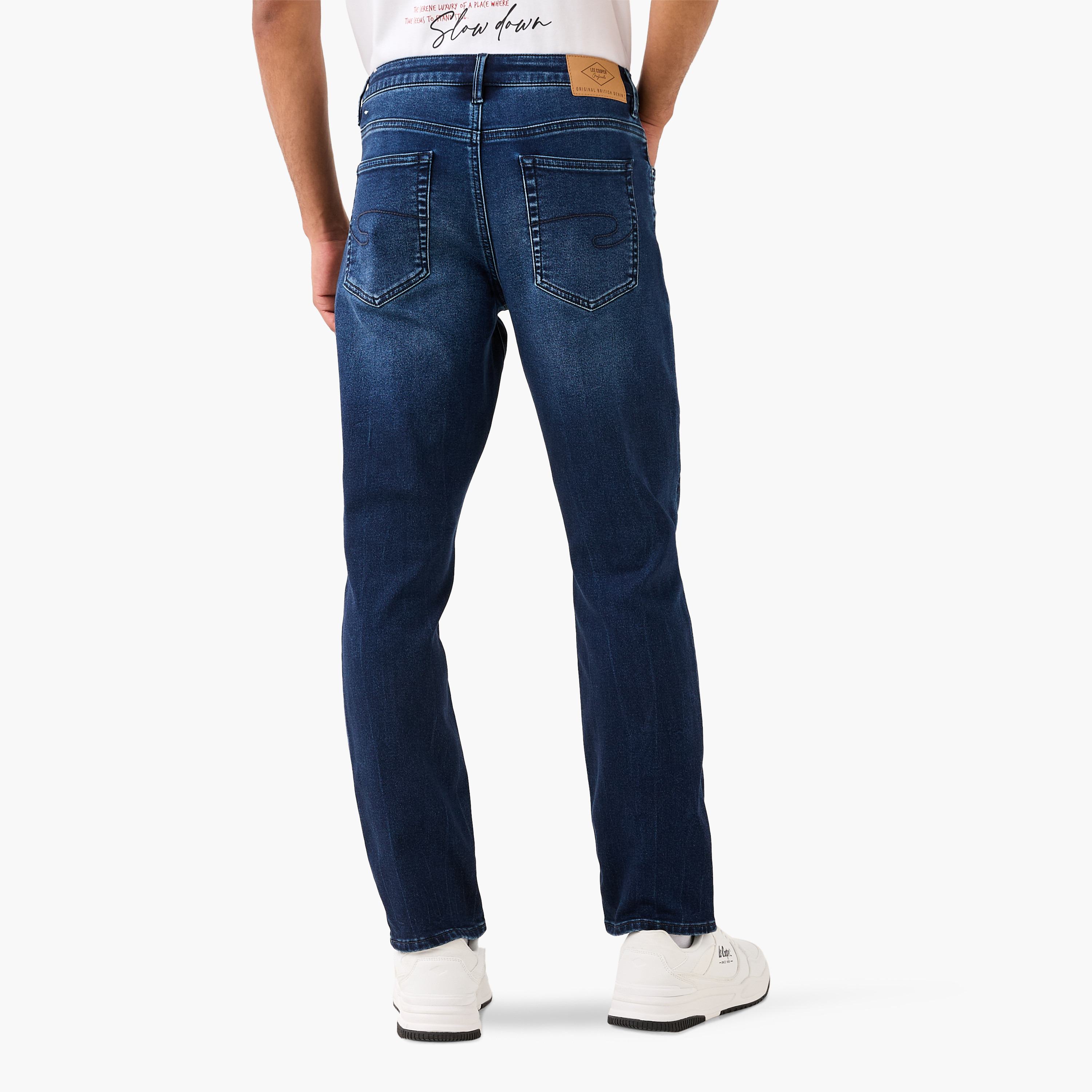 بنطلون جينز بقصة سليم مع جيوب من لي كوبر-men-clothing-bottoms-jeans-image-3