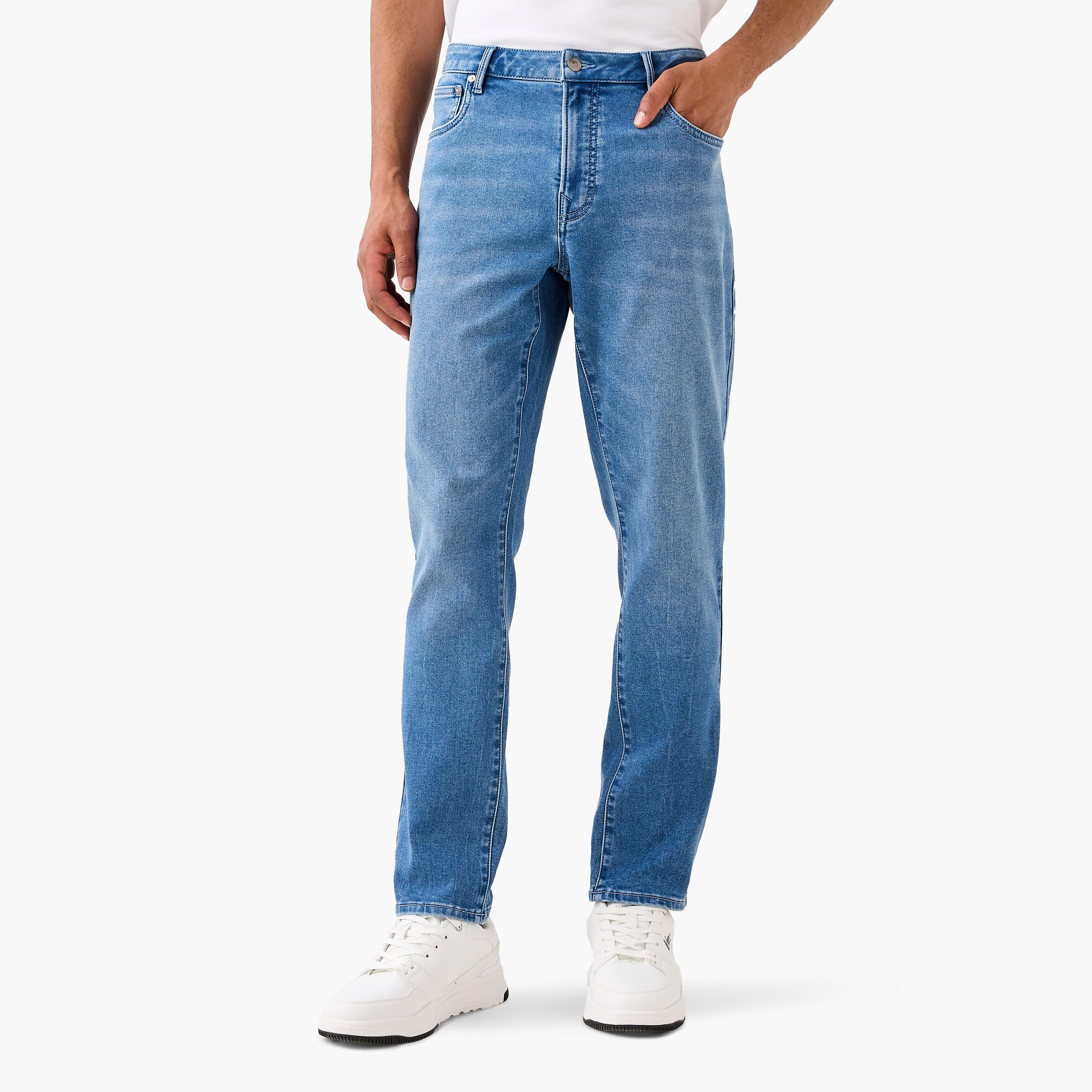 Lee Cooper Slim Fit Jeans with Pockets-men-clothing-bottoms-jeans-image-1