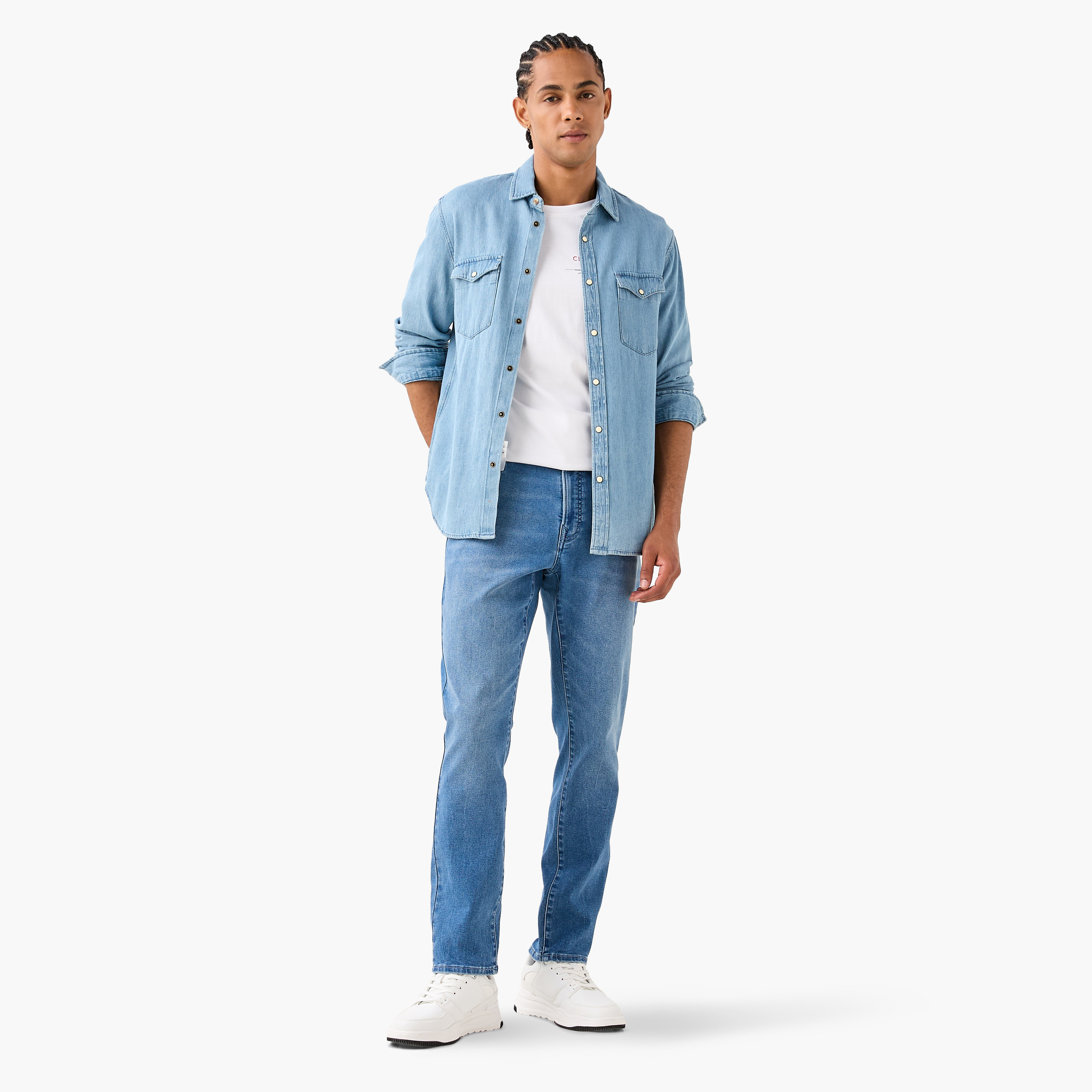 Lee Cooper Slim Fit Jeans with Pockets-men-clothing-bottoms-jeans-image-2