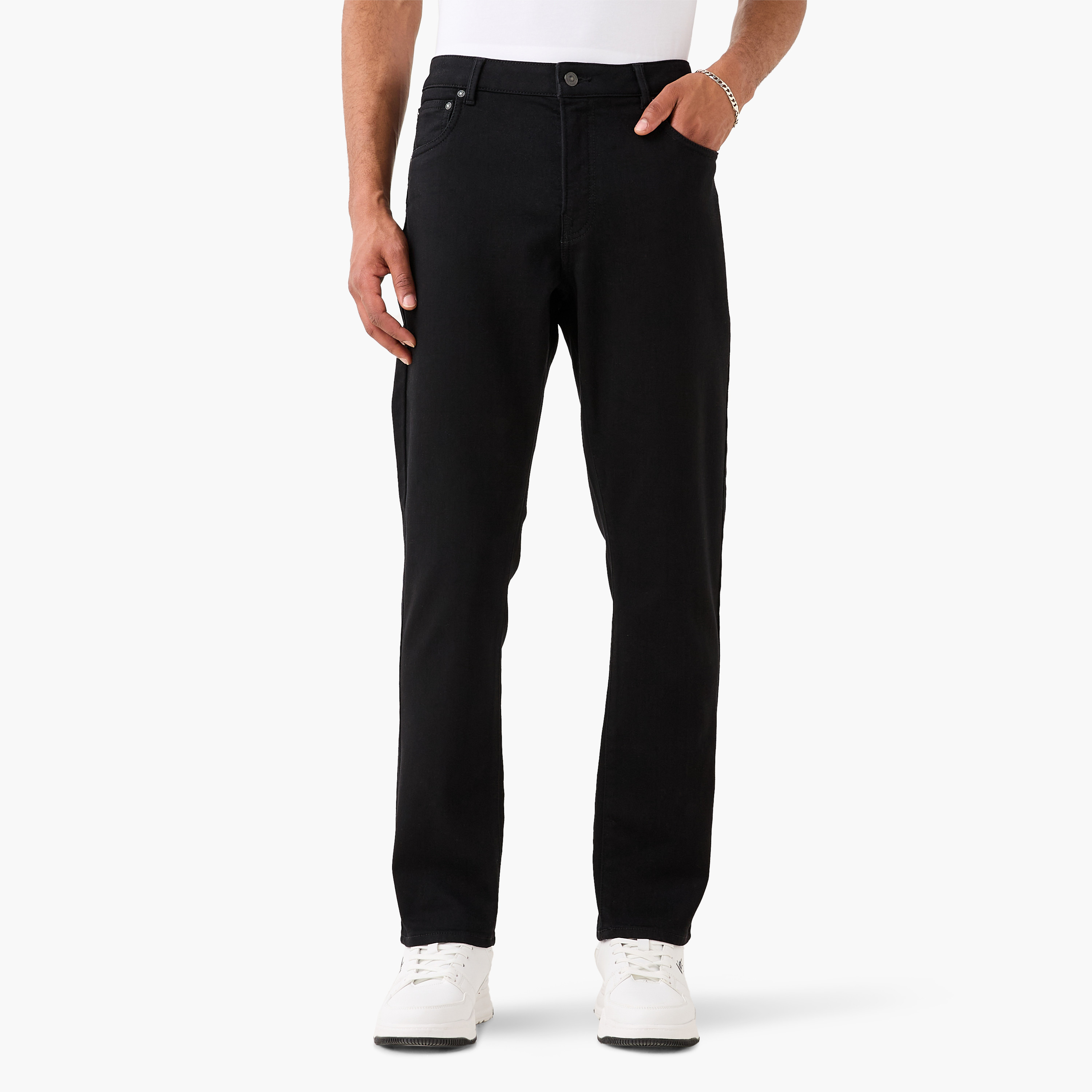 Lee Cooper Slim Fit Jeans with Pockets-men-clothing-bottoms-jeans-image-1