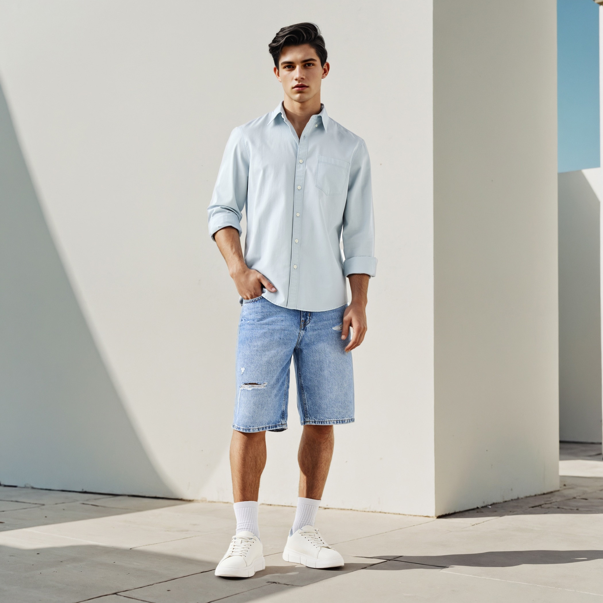 قميص بقصة عادية مع جيب من لي كوبر-men-clothing-shirts-image-2