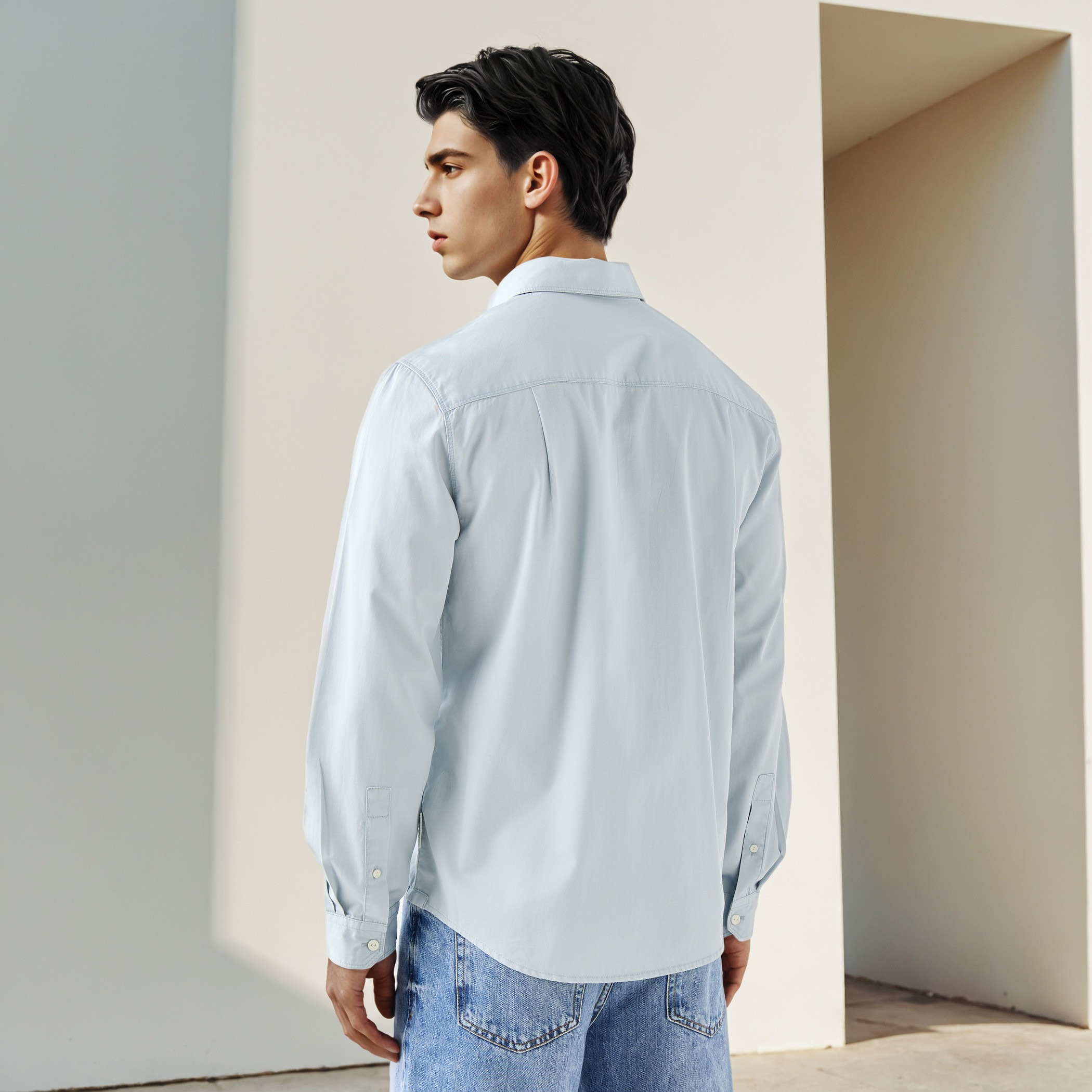 قميص بقصة عادية مع جيب من لي كوبر-men-clothing-shirts-image-3