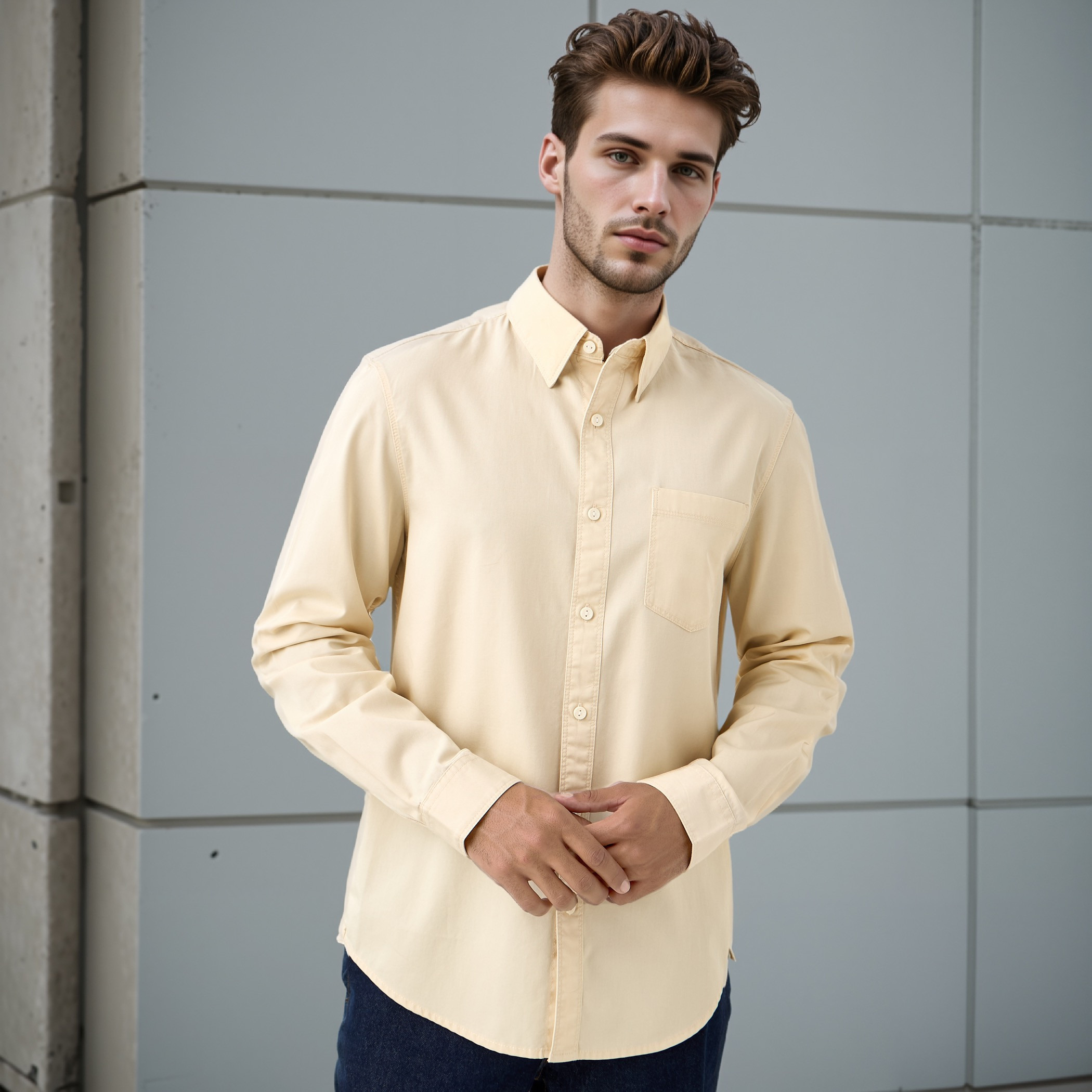 Lee Cooper Regular Fit Shirt with Pocket-men-clothing-shirts-image-1