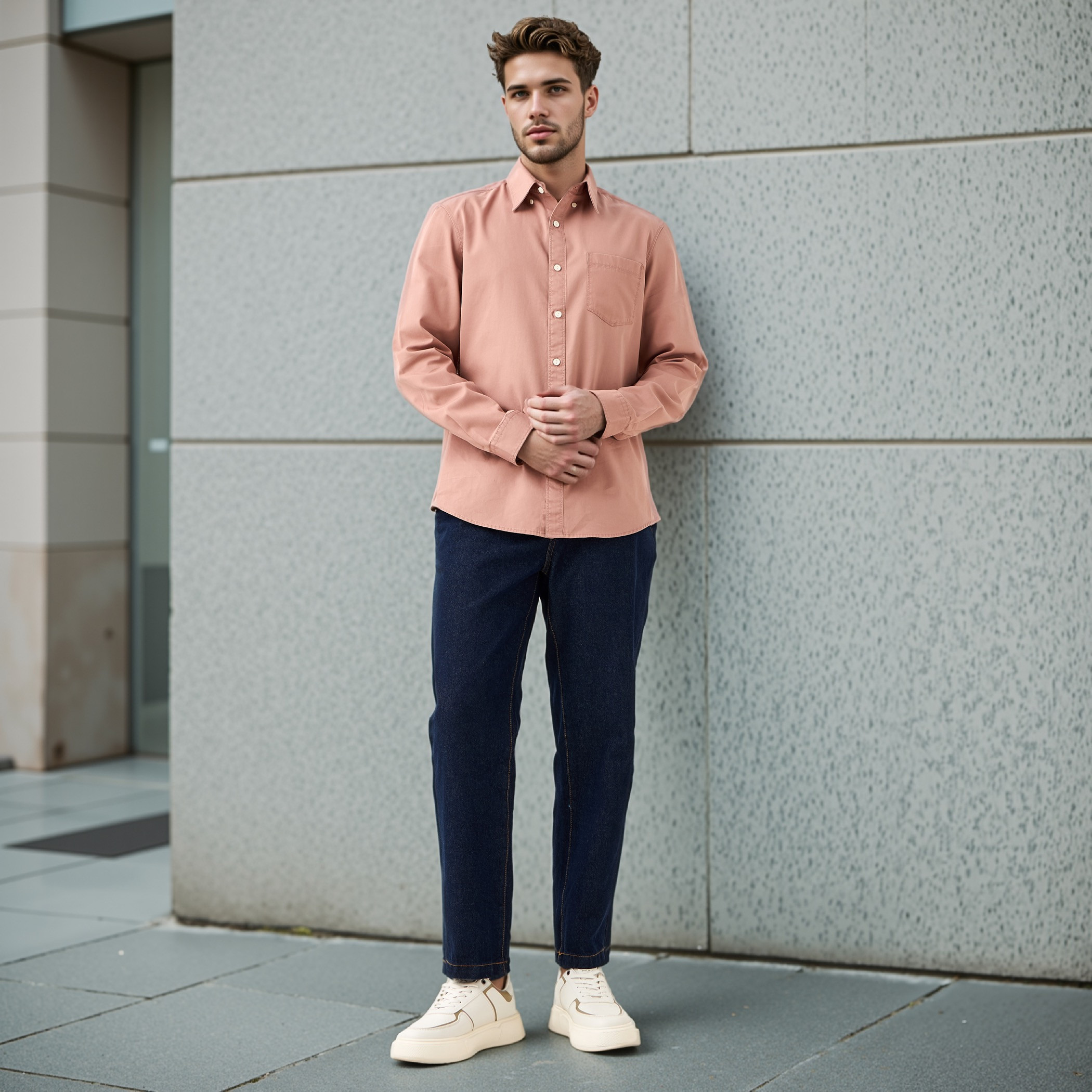 Lee Cooper Regular Fit Shirt with Pocket-men-clothing-shirts-image-2