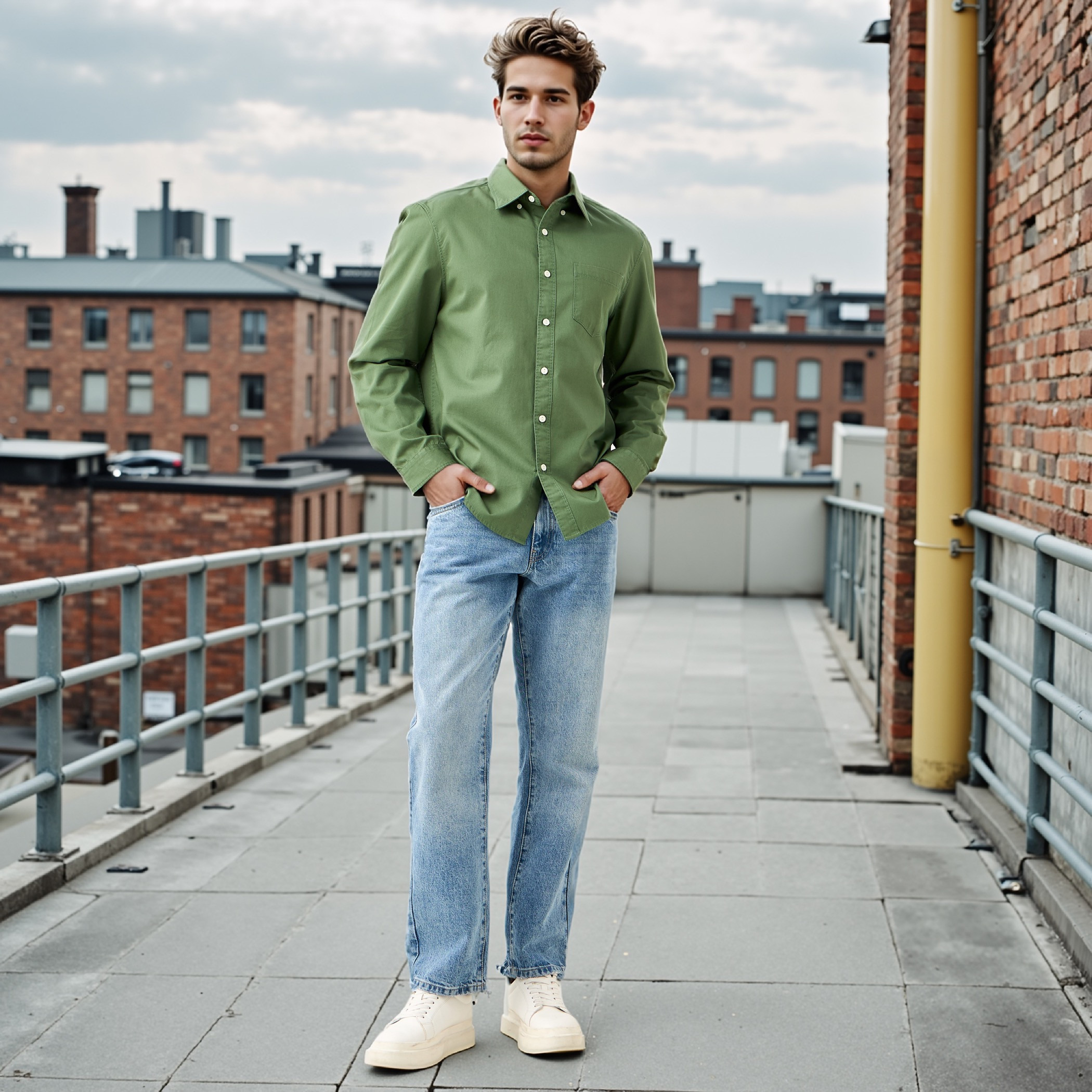 Lee Cooper Regular Fit Shirt with Pocket-men-clothing-shirts-image-2