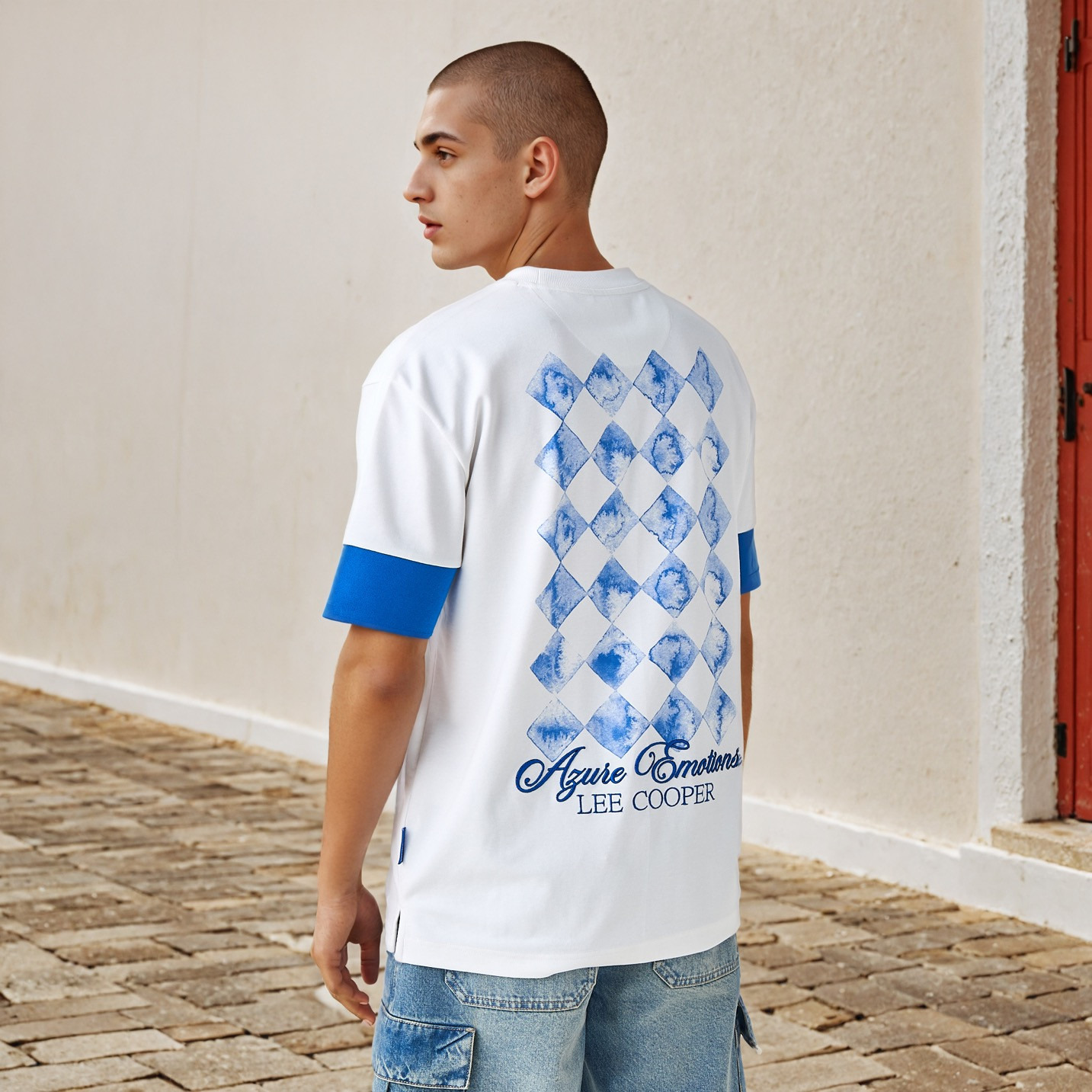 Lee Cooper Printed T-shirt with Crew Neck-men-clothing-tshirtsandpolos-tshirts-image-1