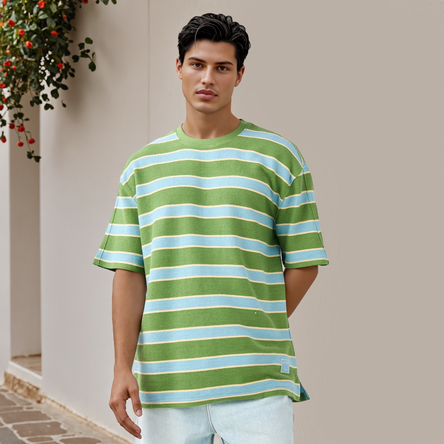 Striped Crew Neck T-shirt-men-clothing-tshirtsandpolos-tshirts-image-1