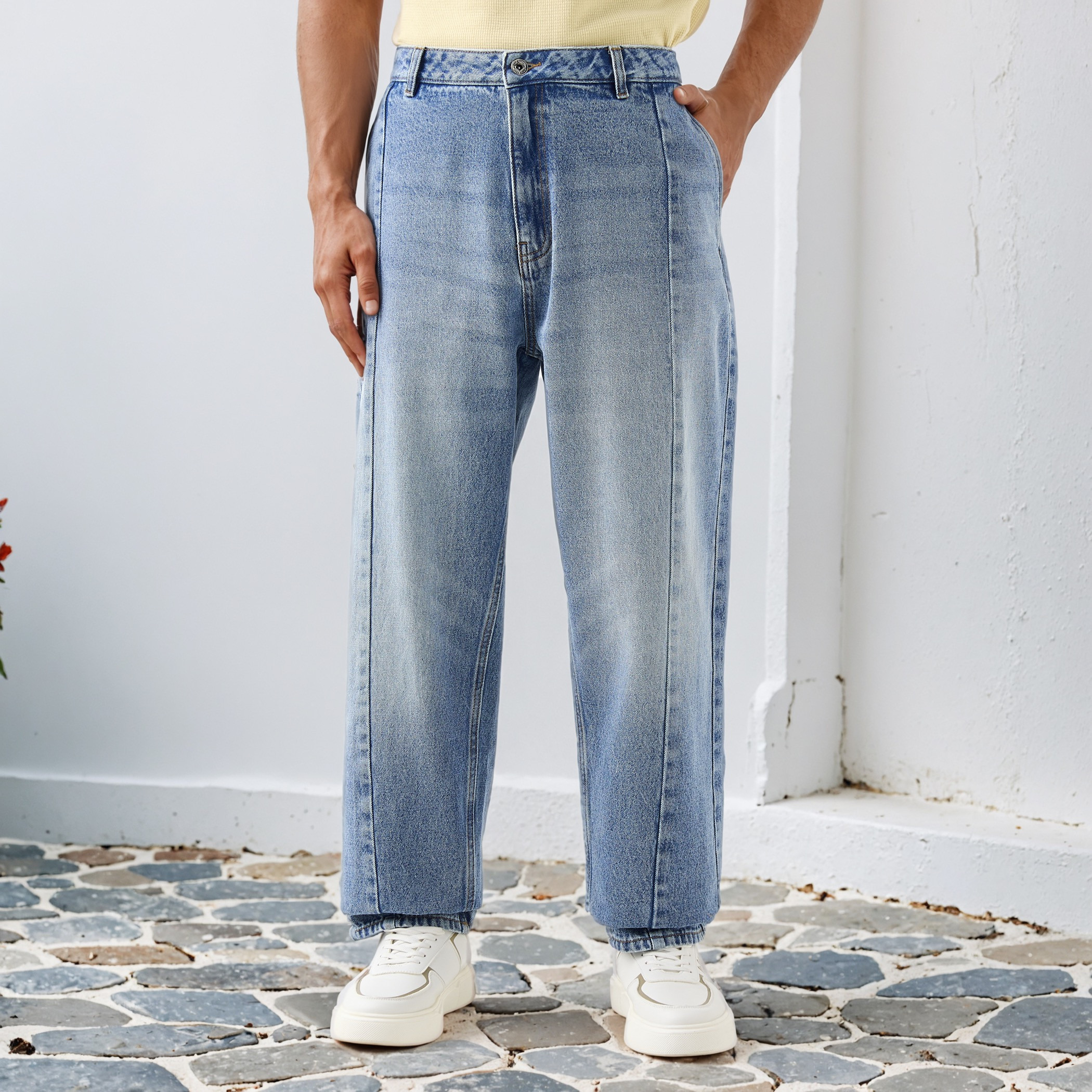 Lee Cooper Straight Fit Jeans with Pockets-men-clothing-jeans-image-1
