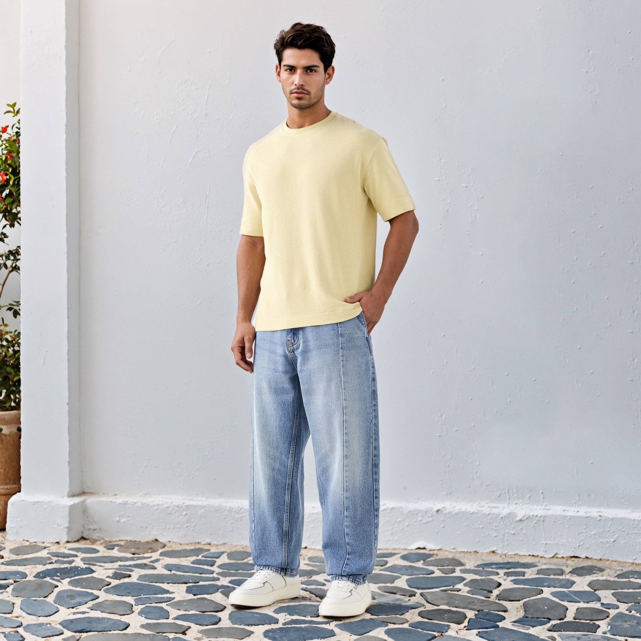 Lee Cooper Straight Fit Jeans with Pockets-men-clothing-jeans-image-2