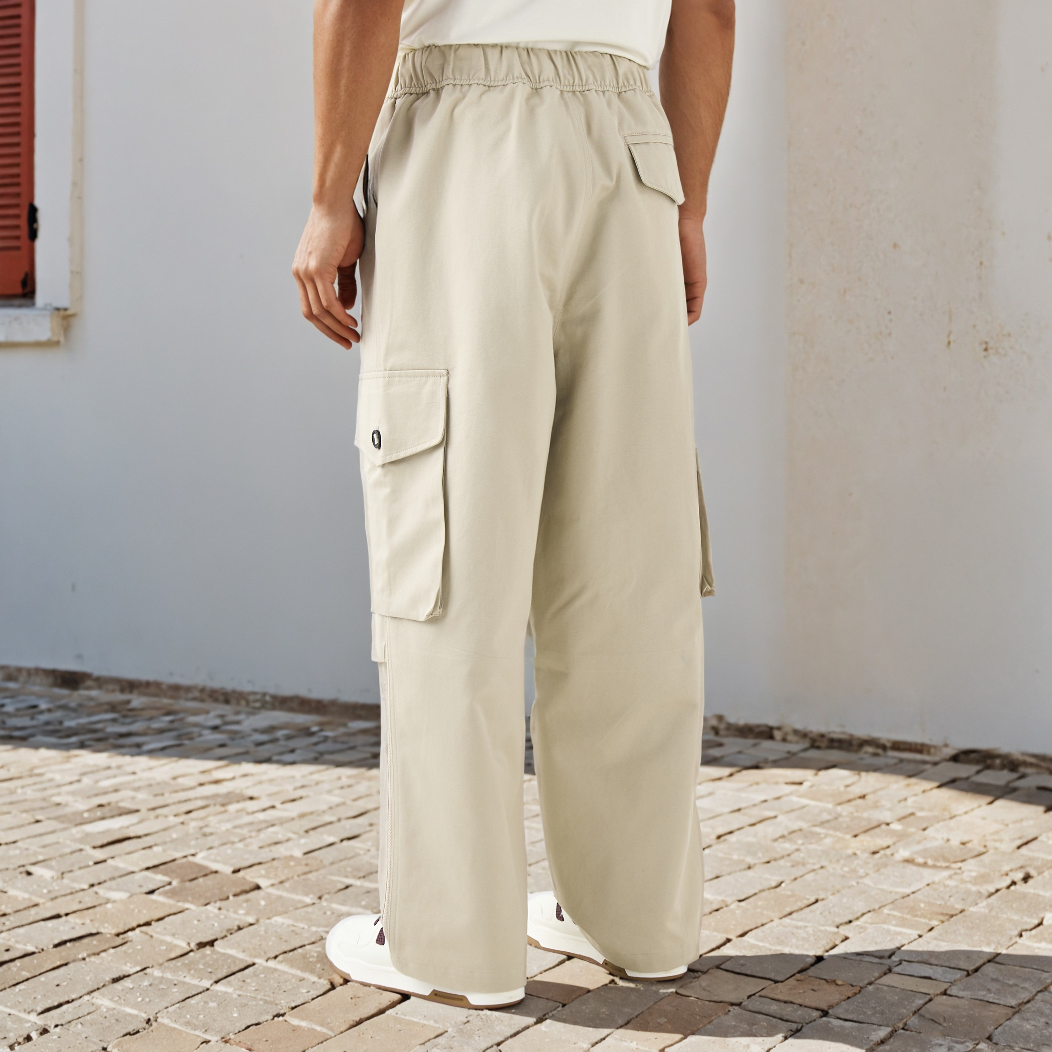 Lee Cooper Straight Fit Pants with Button Closure and Pockets-men-clothing-bottoms-joggers-image-3