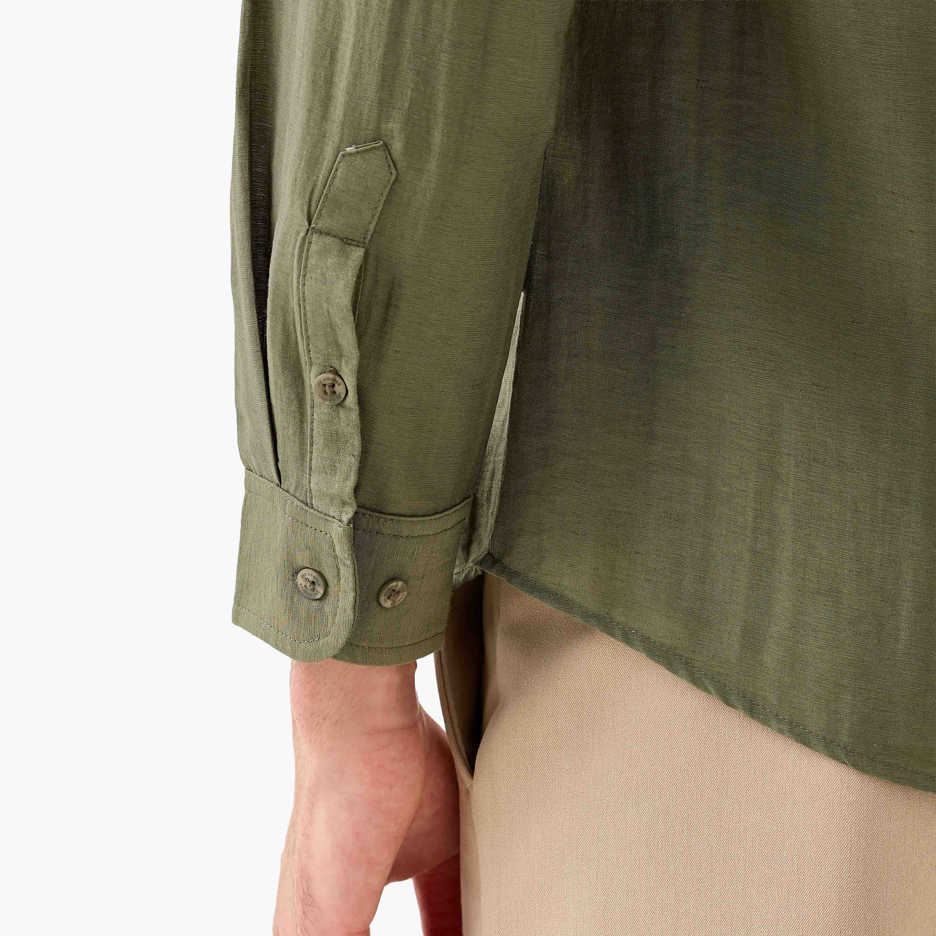 قميص بقصّة عادية وياقة ماندارين من لي كوبر-men-clothing-shirts-image-5