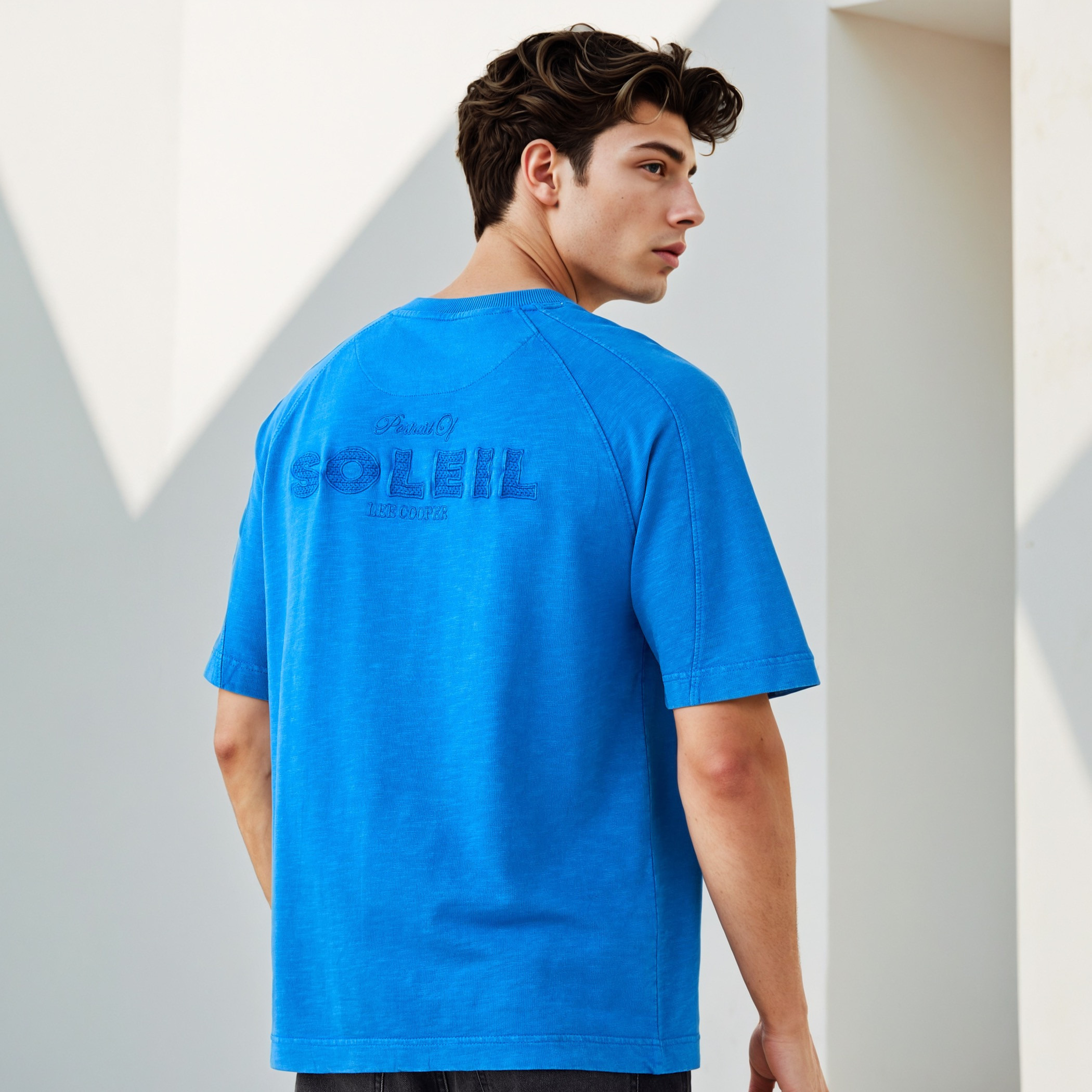 Lee Cooper Panelled T-shirt with Crew Neck-men-clothing-tshirtsandpolos-tshirts-image-1