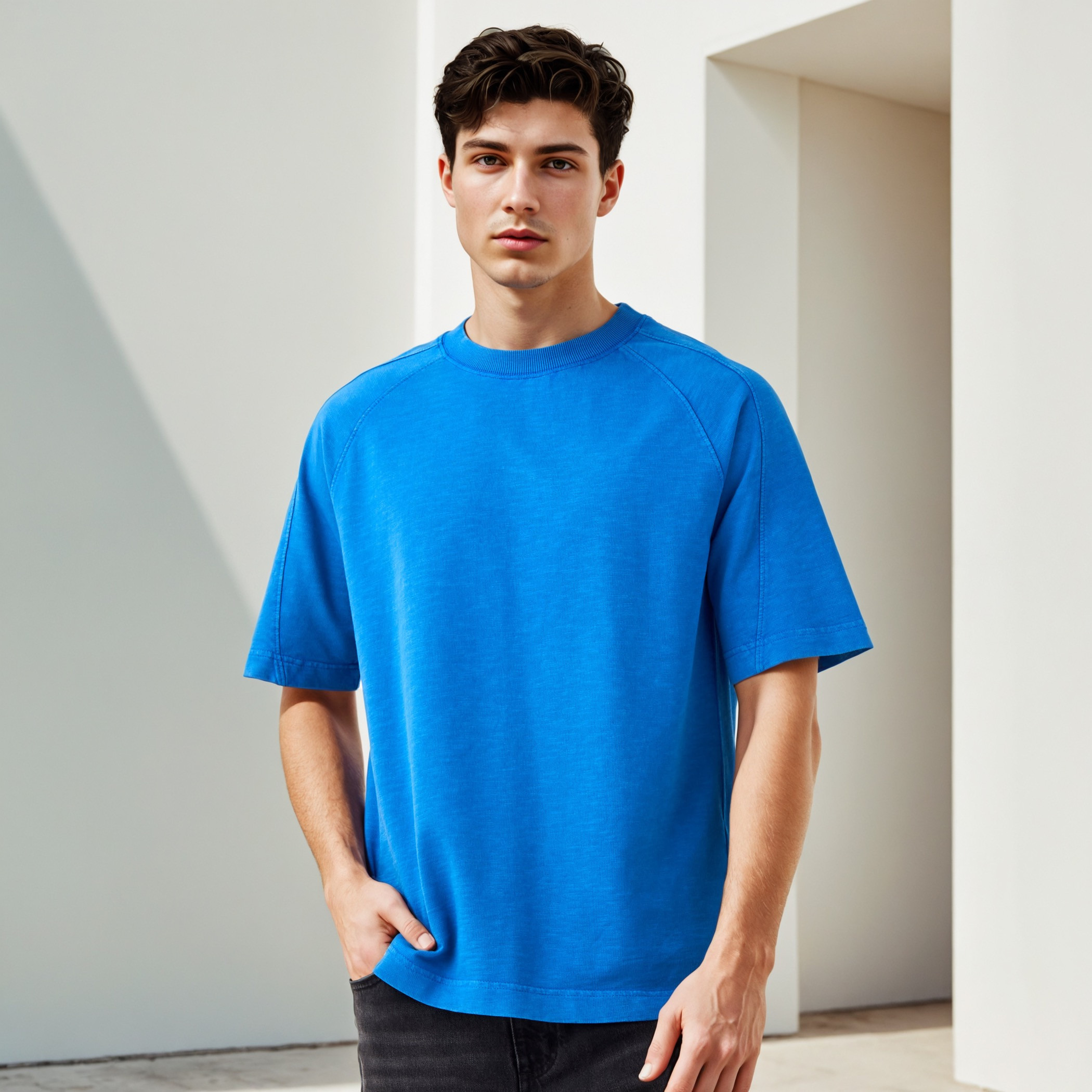 Lee Cooper Panelled T-shirt with Crew Neck-men-clothing-tshirtsandpolos-tshirts-image-3