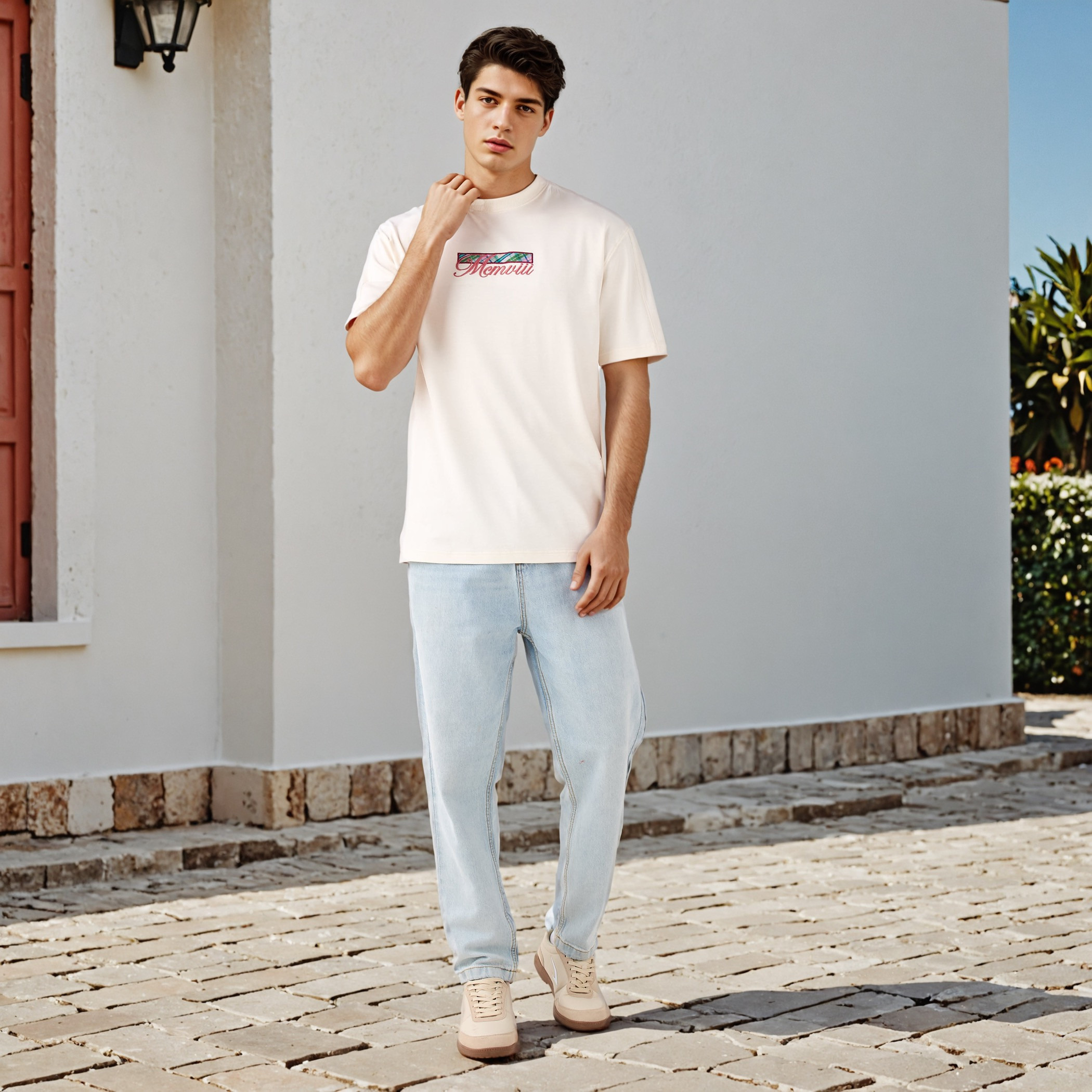 Lee Cooper Applique Detail Crew Neck T-shirt-men-clothing-tshirtsandpolos-tshirts-image-2