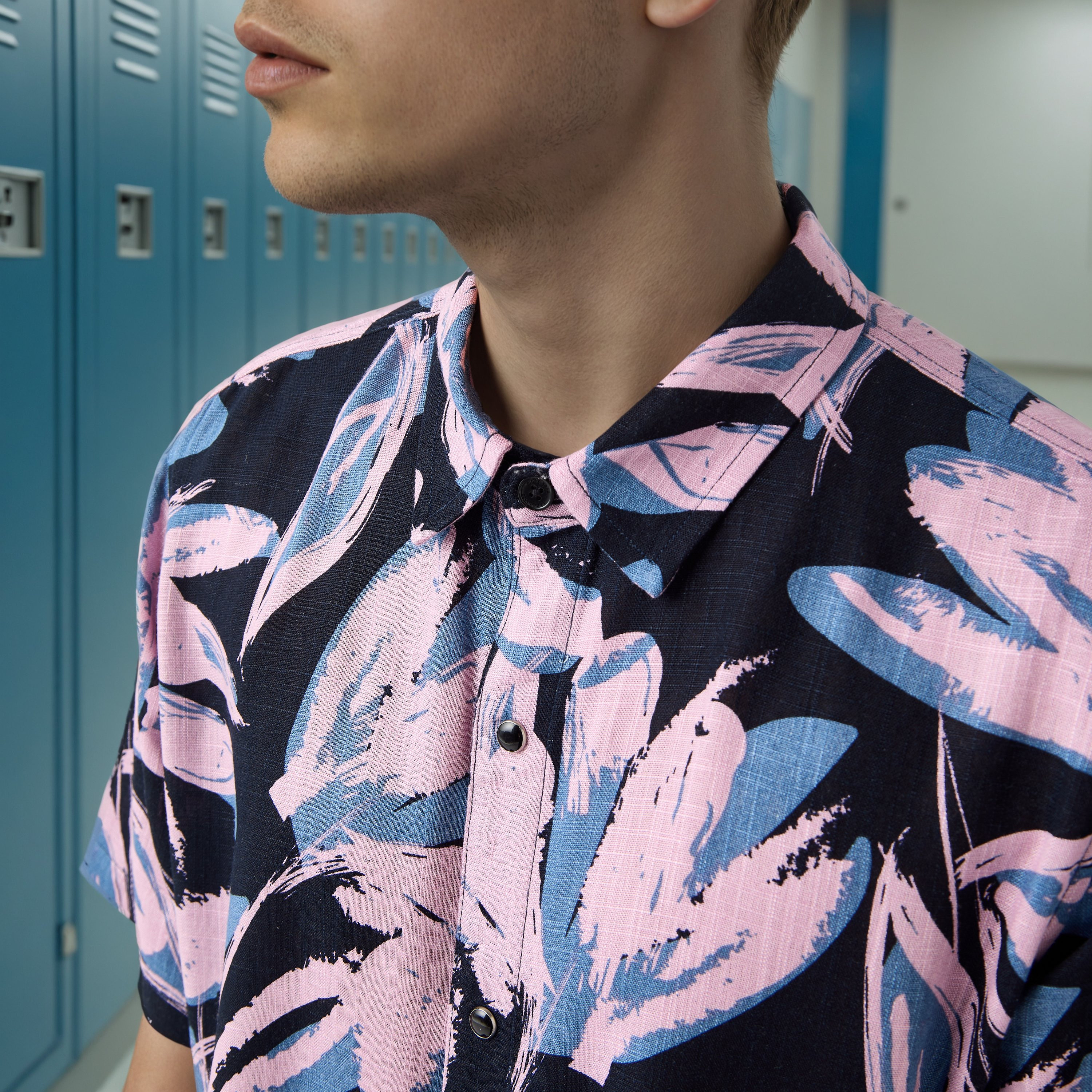 قميص سلوب بقصة عادية وطبعات من لي كوبر-men-clothing-shirts-image-4